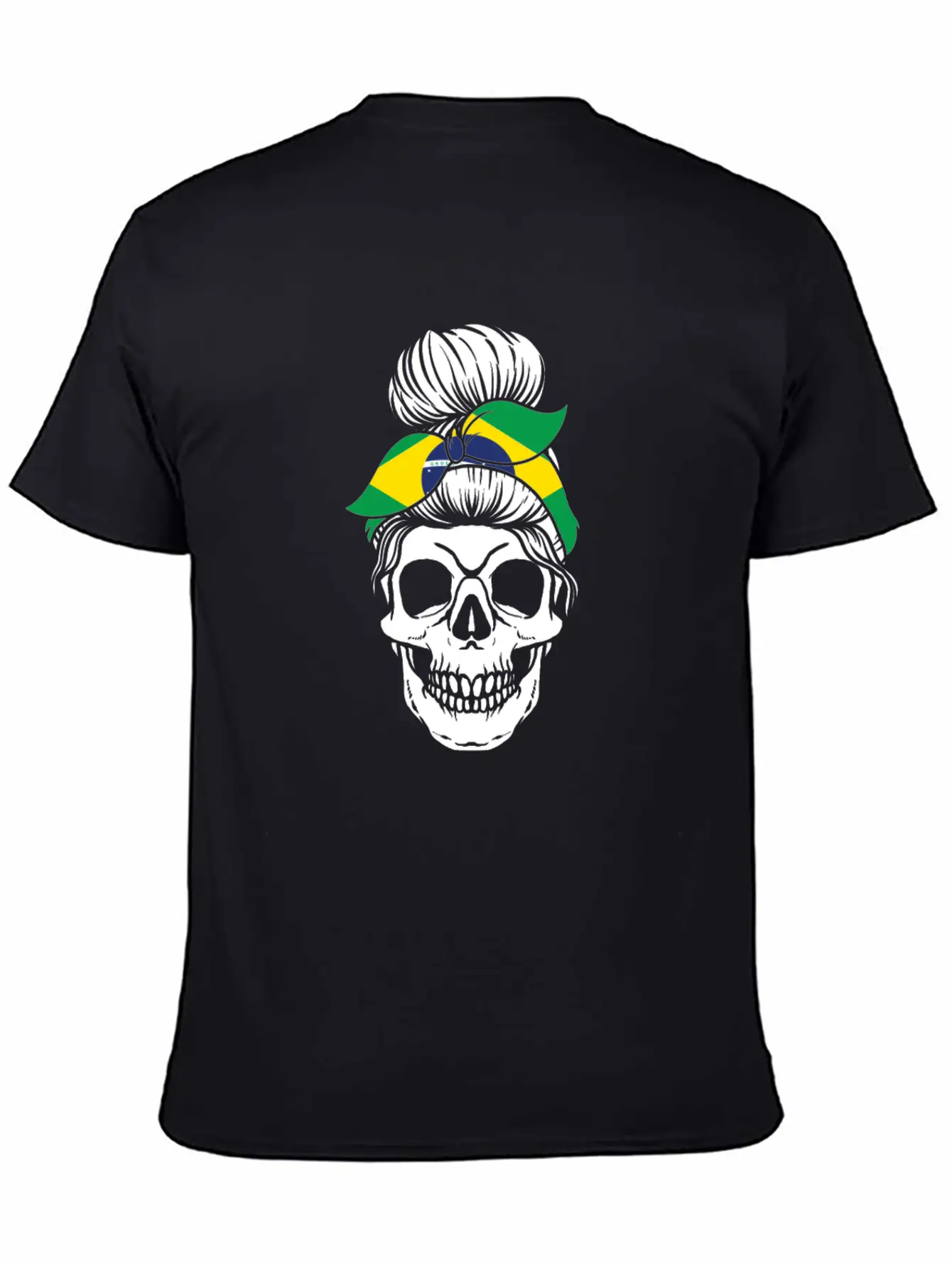 Skull Nationality Country Flag Essential Cotton Tee For Daily Outfits – Unisex Style