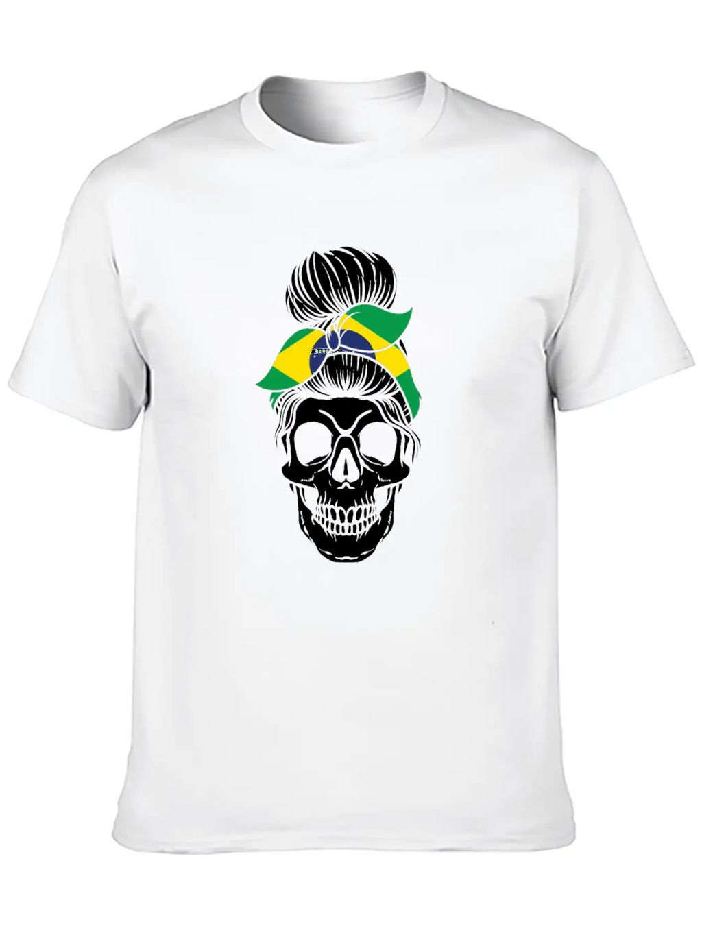 Skull Nationality Country Flag Essential Cotton Tee For Daily Outfits – Unisex Style