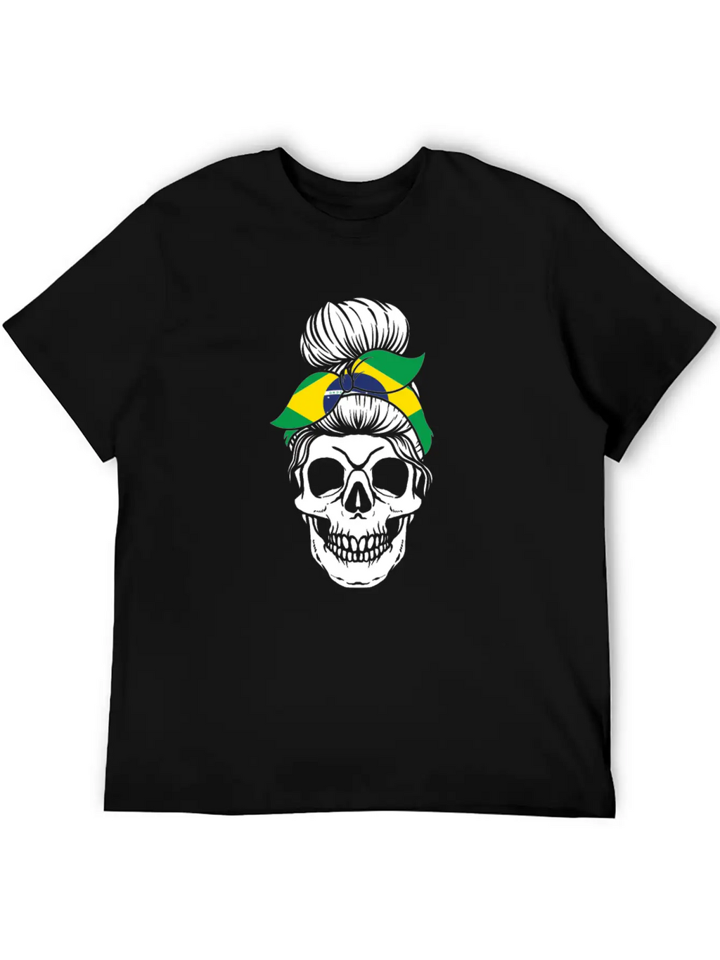 Skull Nationality Country Flag Essential Cotton Tee For Daily Outfits – Unisex Style