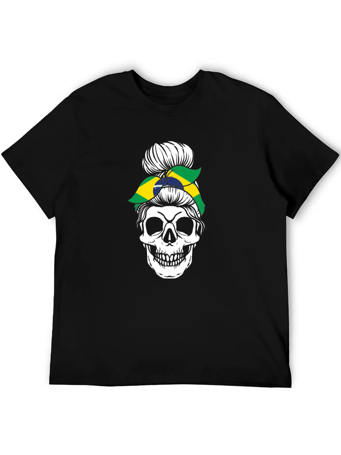 Skull Nationality Country Flag Essential Cotton Tee For Daily Outfits – Unisex Style