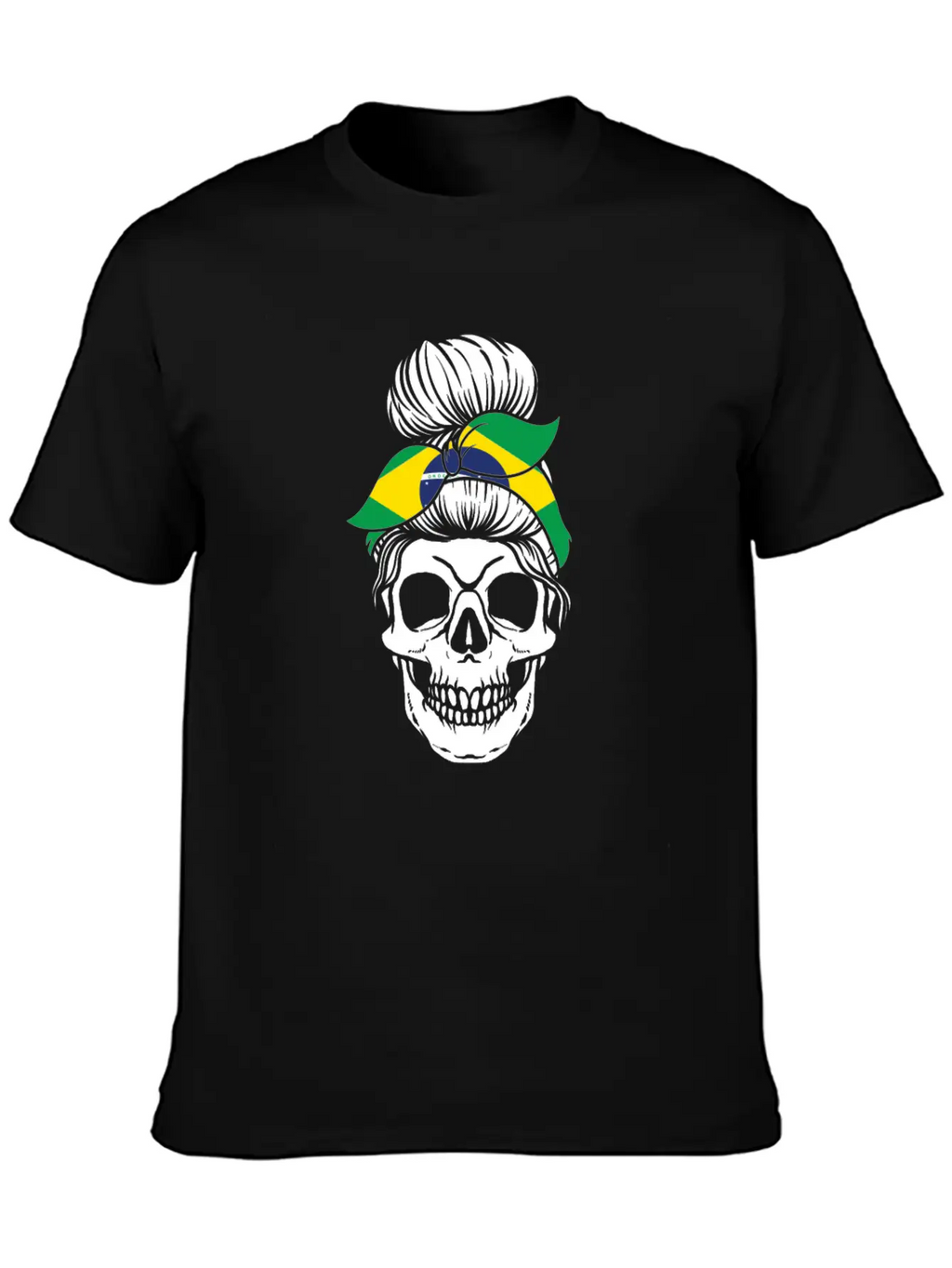 Skull Nationality Country Flag Essential Cotton Tee For Daily Outfits – Unisex Style