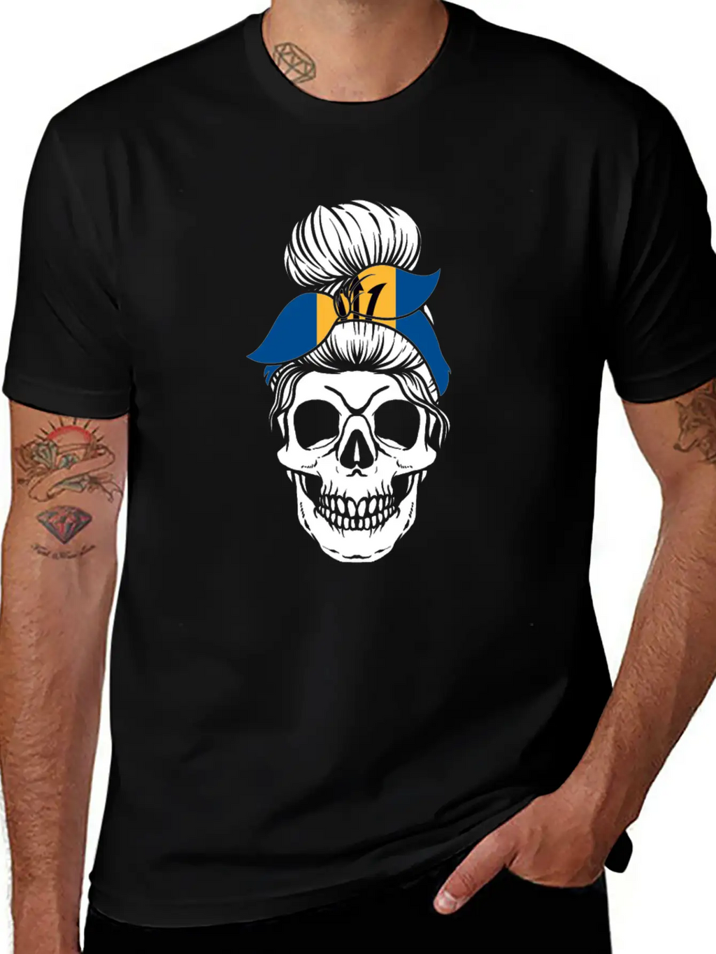 Skull Nationality Country Flag Unisex Casual T-Shirt – Clean Design For Daily Comfort