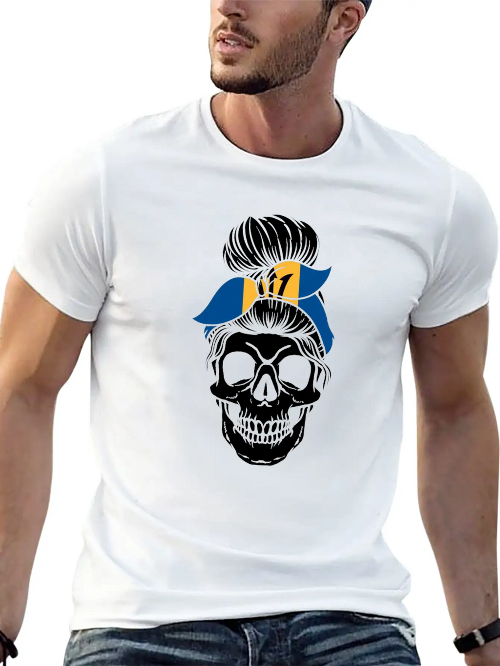 Skull Nationality Country Flag Unisex Casual T-Shirt – Clean Design For Daily Comfort