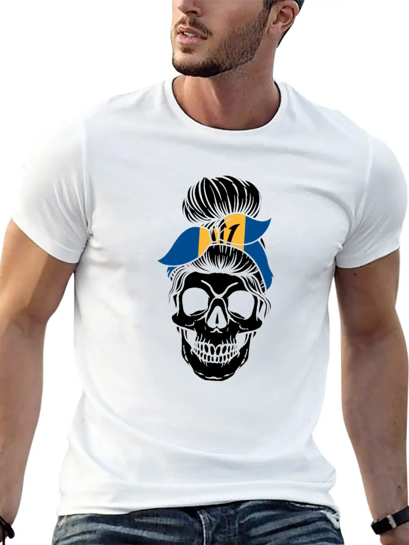 Skull Nationality Country Flag Unisex Casual T-Shirt – Clean Design For Daily Comfort