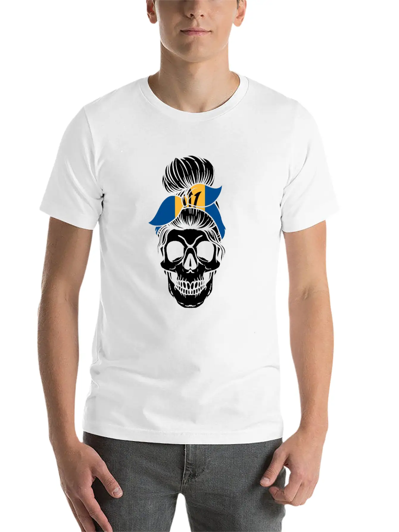 Skull Nationality Country Flag Unisex Casual T-Shirt – Clean Design For Daily Comfort