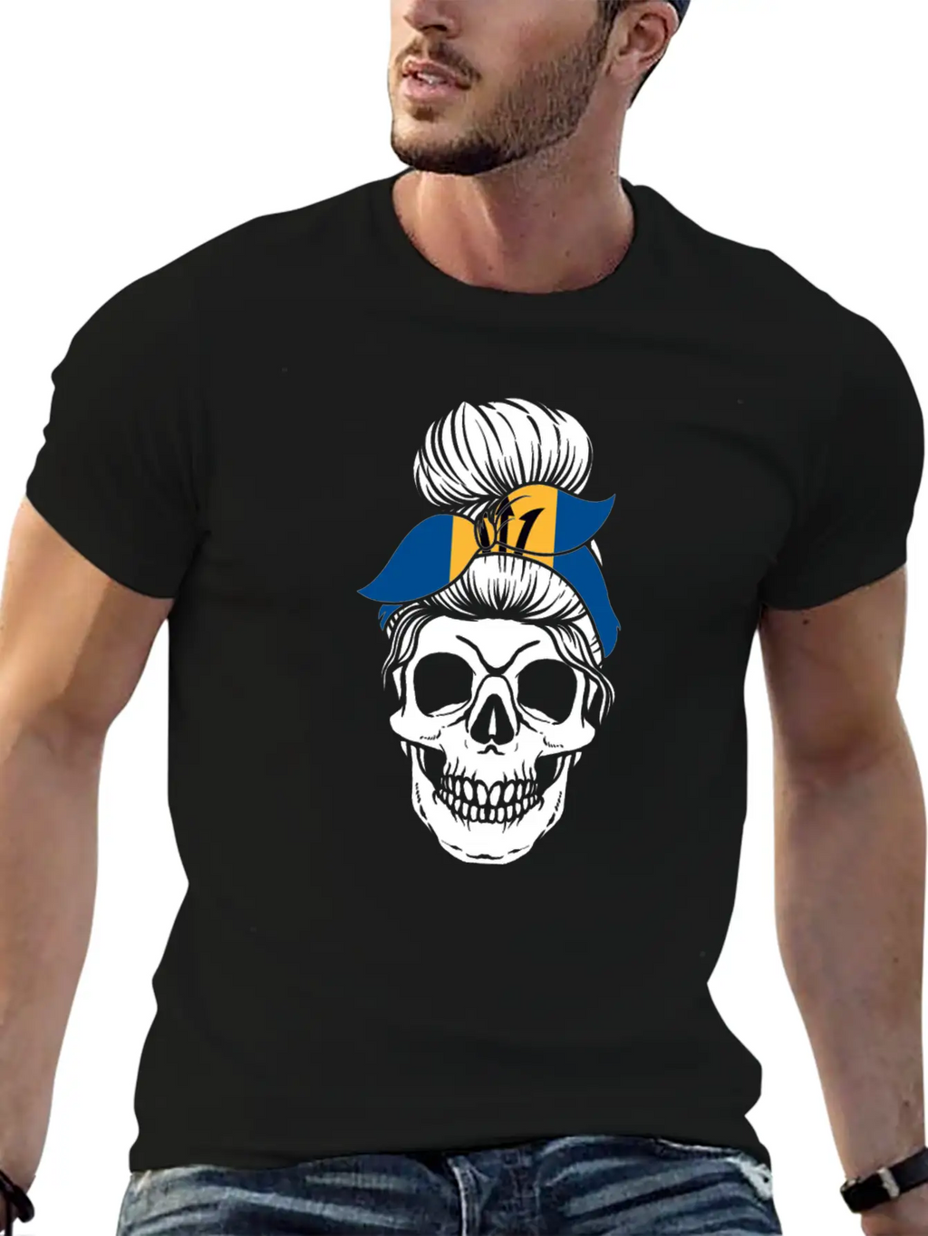 Skull Nationality Country Flag Unisex Casual T-Shirt – Clean Design For Daily Comfort
