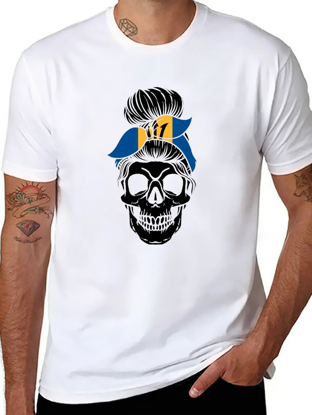 Skull Nationality Country Flag Unisex Casual T-Shirt – Clean Design For Daily Comfort