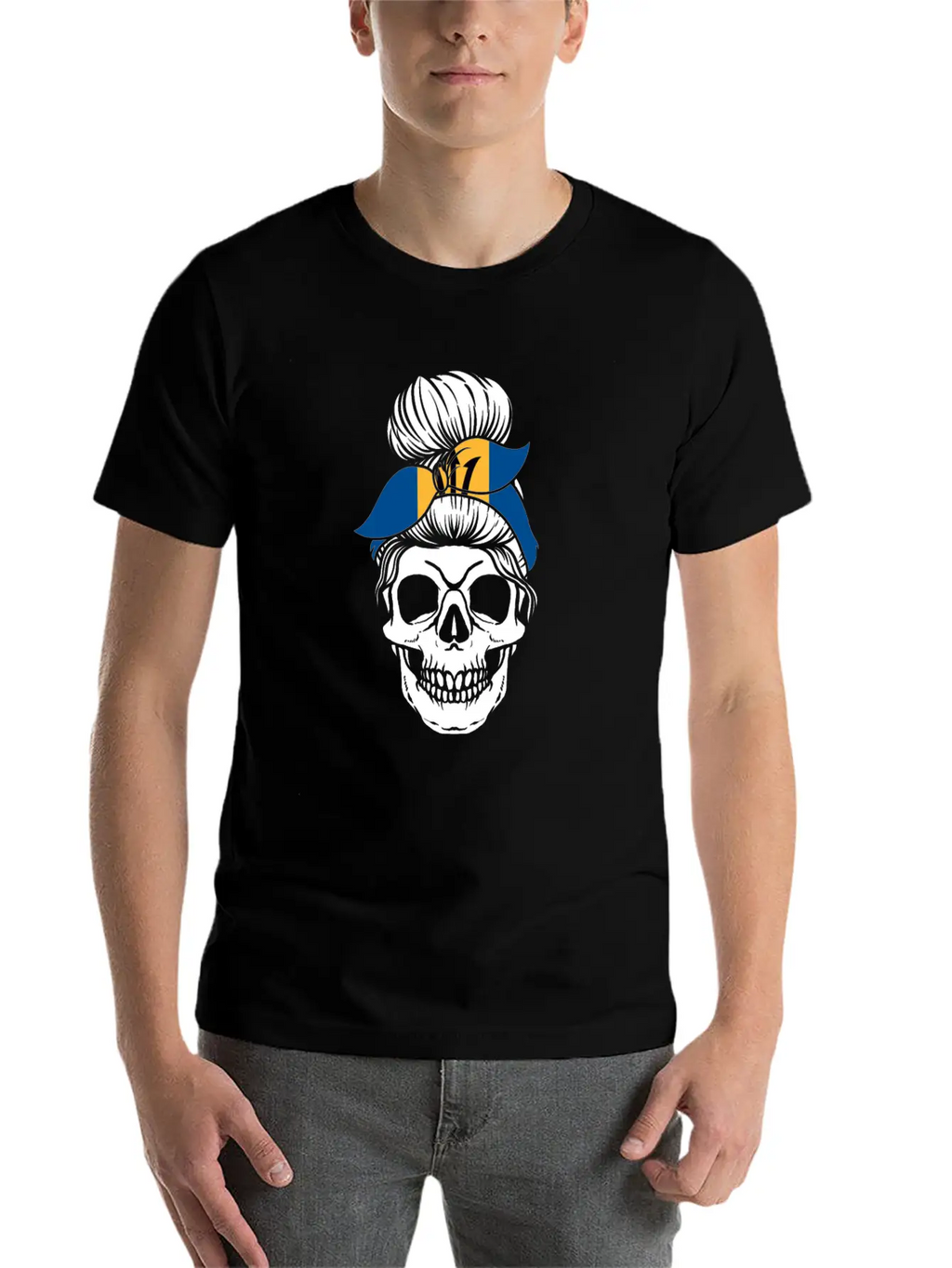 Skull Nationality Country Flag Unisex Casual T-Shirt – Clean Design For Daily Comfort