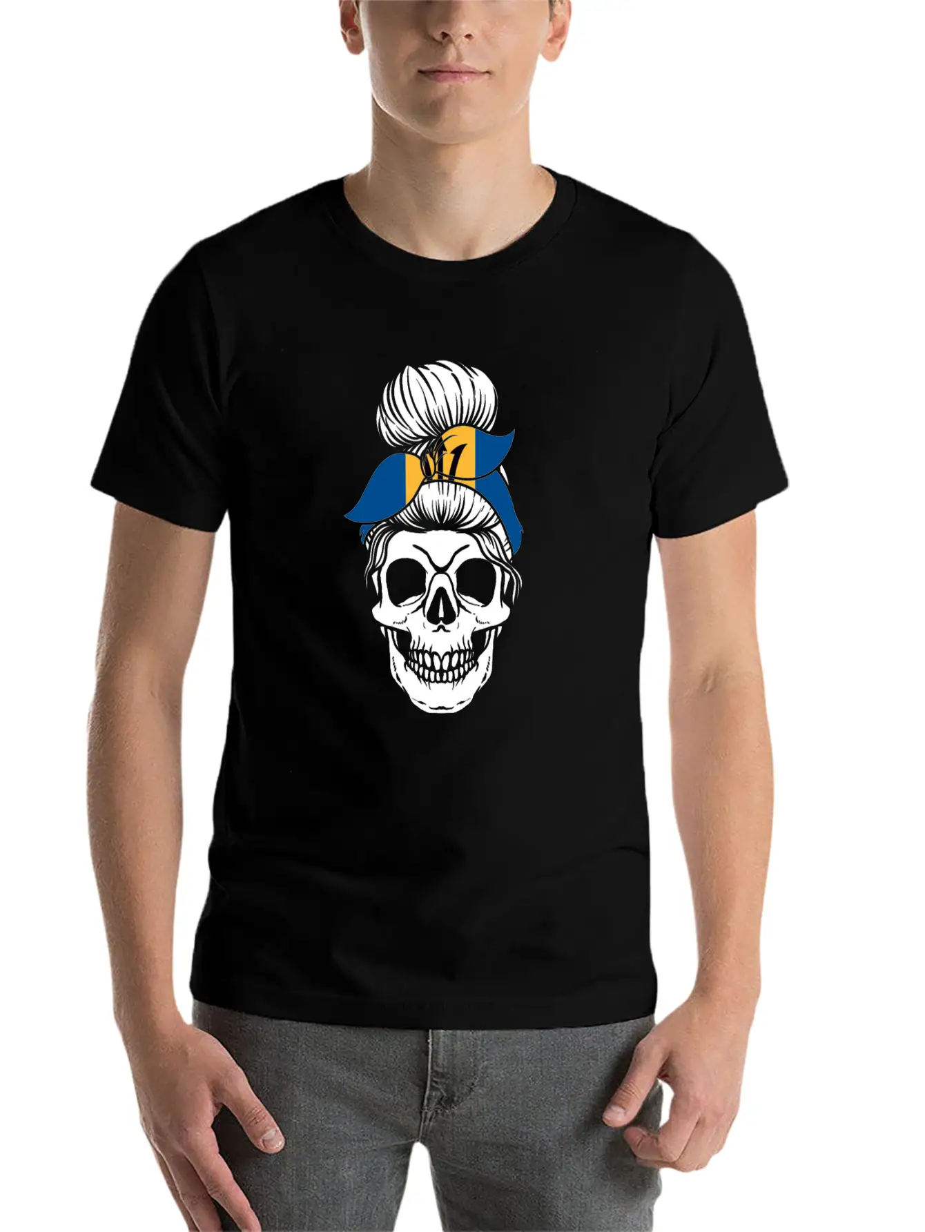 Skull Nationality Country Flag Unisex Casual T-Shirt – Clean Design For Daily Comfort