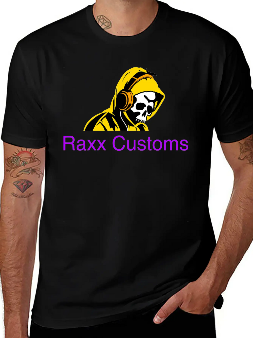 SKULL RAXX CUSTOMS Logo Yellow Timeless Short Sleeve Tee – Comfy And Minimalist Design