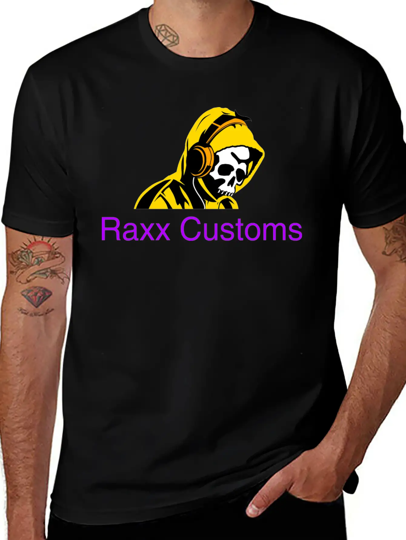 SKULL RAXX CUSTOMS Logo Yellow Timeless Short Sleeve Tee – Comfy And Minimalist Design