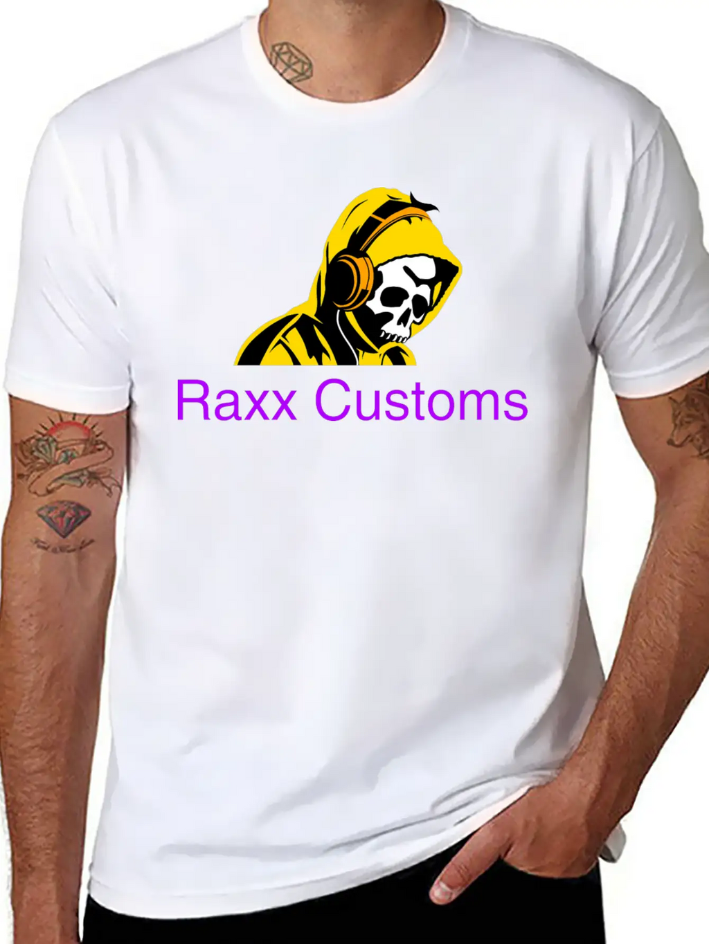 SKULL RAXX CUSTOMS Logo Yellow Timeless Short Sleeve Tee – Comfy And Minimalist Design