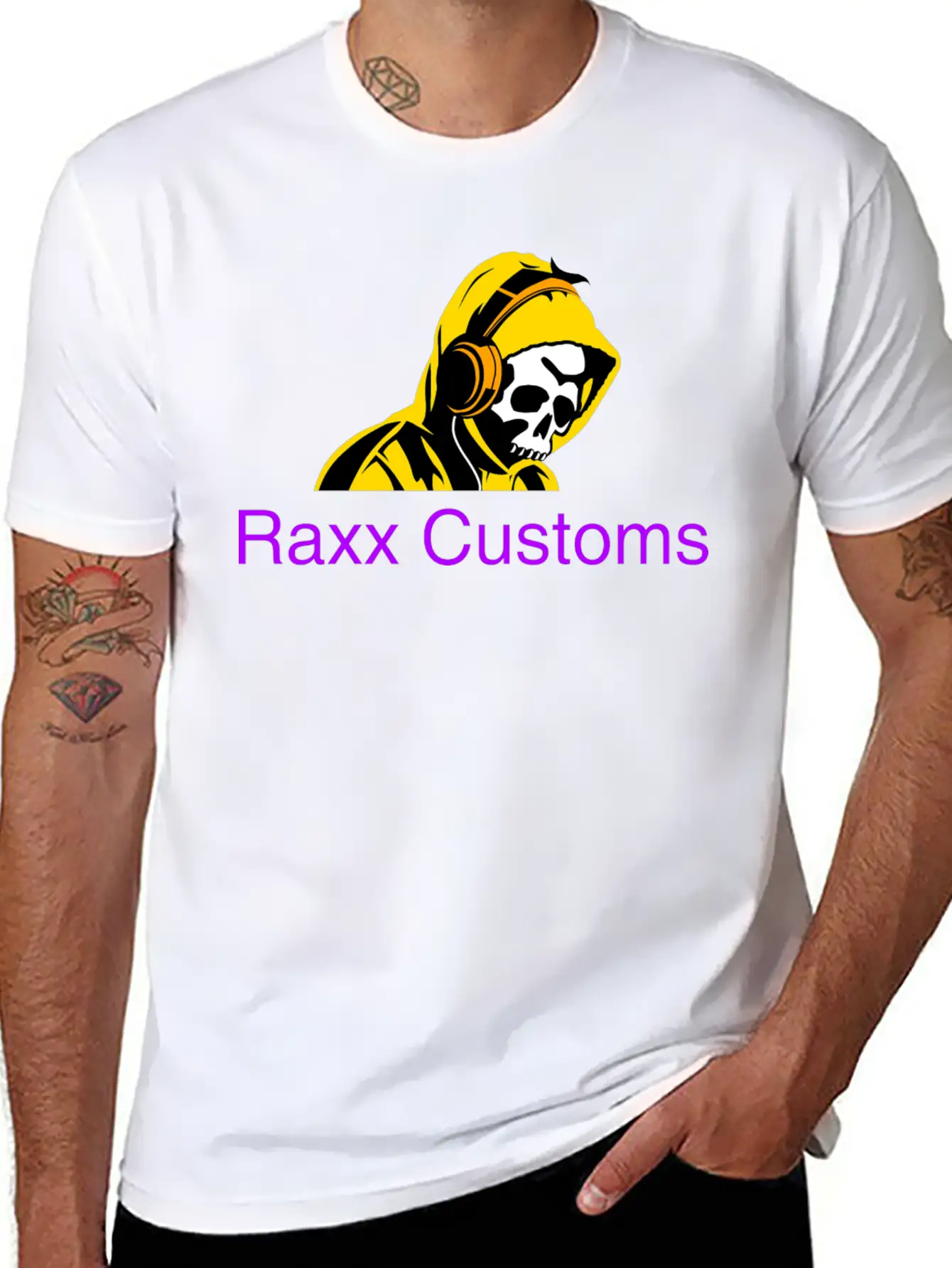 SKULL RAXX CUSTOMS Logo Yellow Timeless Short Sleeve Tee – Comfy And Minimalist Design