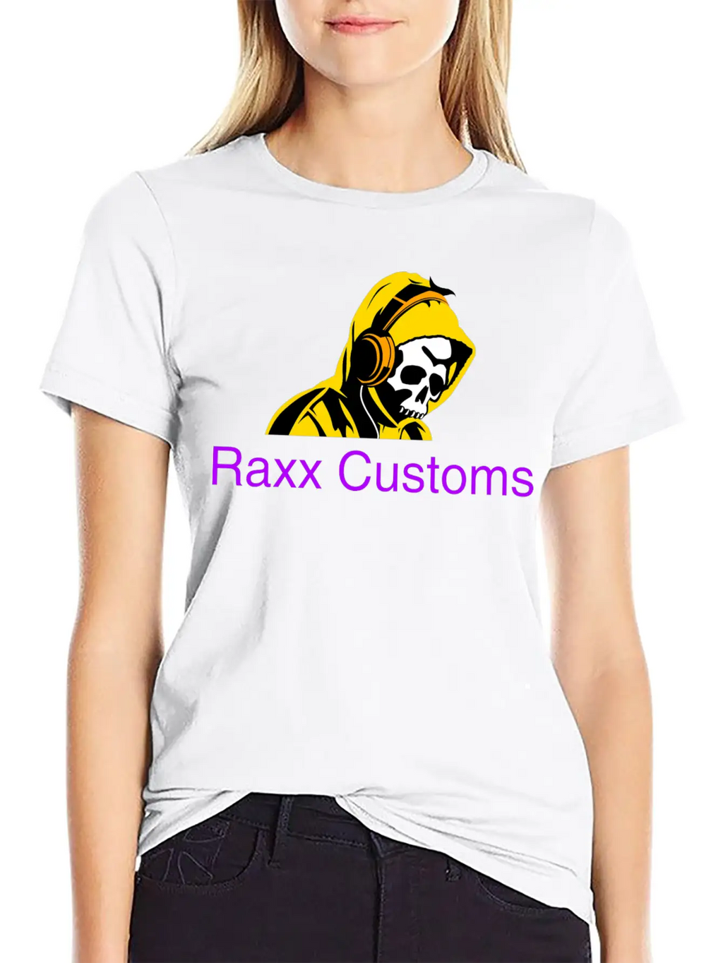 SKULL RAXX CUSTOMS Logo Yellow Timeless Short Sleeve Tee – Comfy And Minimalist Design