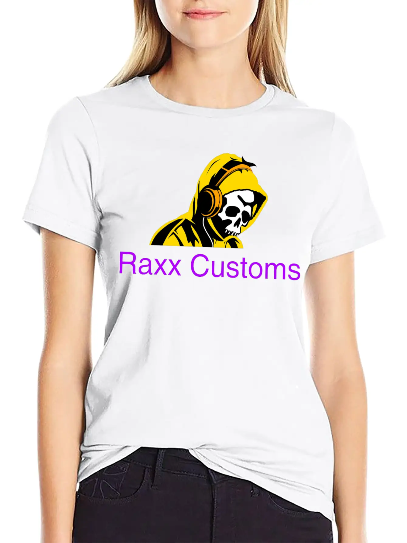 SKULL RAXX CUSTOMS Logo Yellow Timeless Short Sleeve Tee – Comfy And Minimalist Design