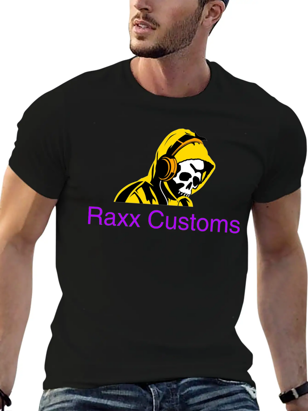 SKULL RAXX CUSTOMS Logo Yellow Timeless Short Sleeve Tee – Comfy And Minimalist Design