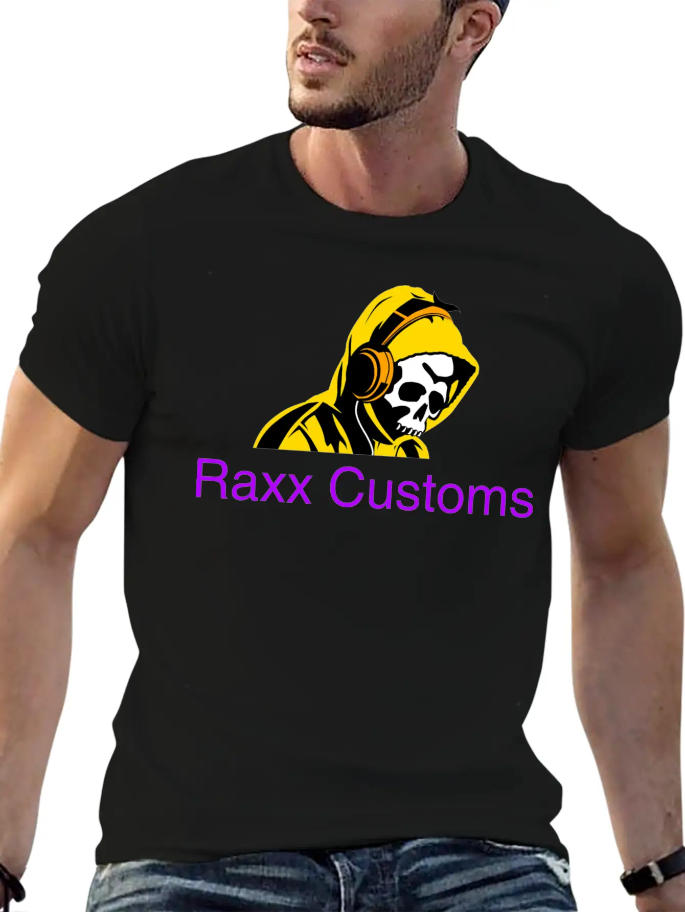 SKULL RAXX CUSTOMS Logo Yellow Timeless Short Sleeve Tee – Comfy And Minimalist Design