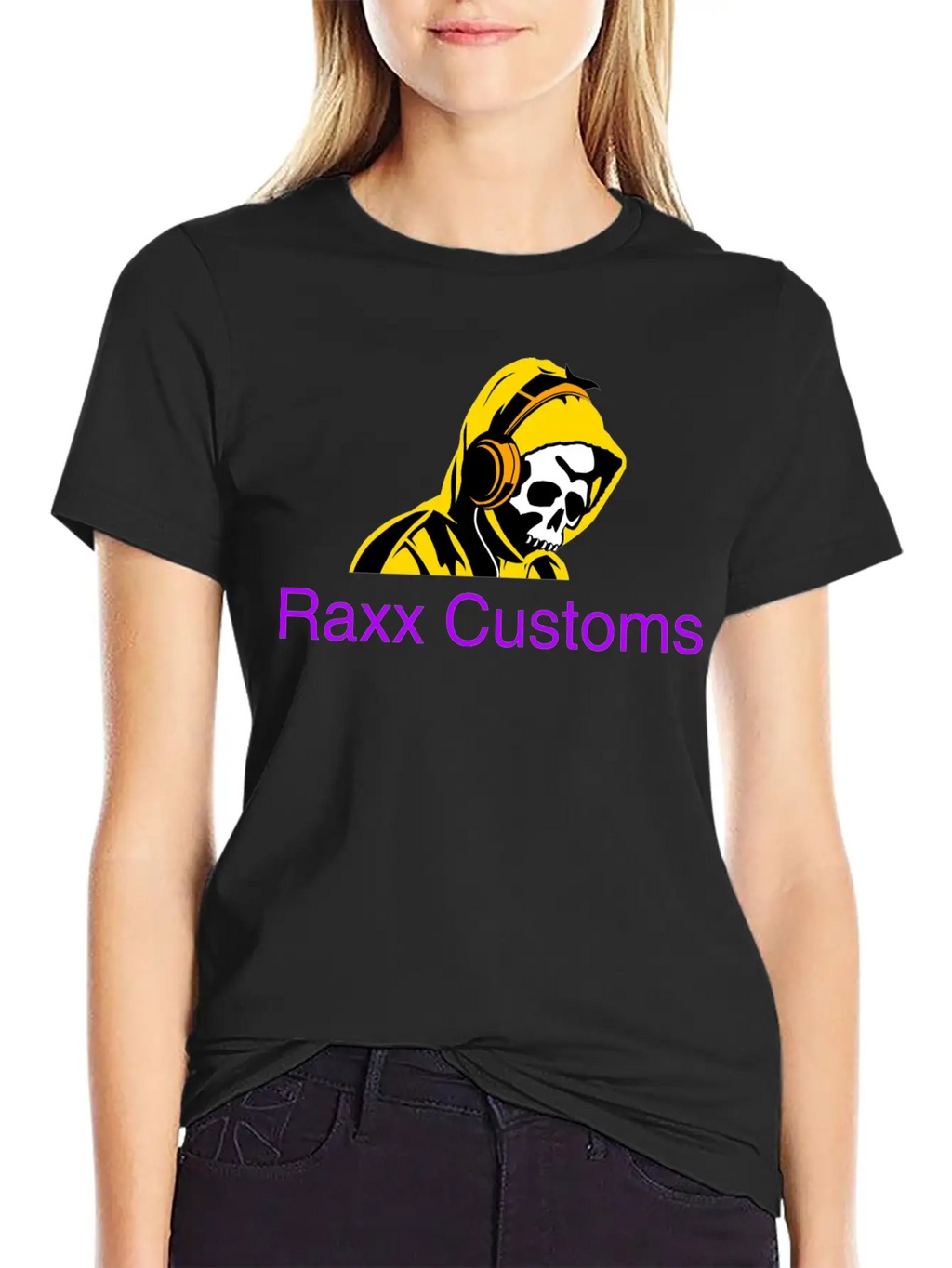 SKULL RAXX CUSTOMS Logo Yellow Timeless Short Sleeve Tee – Comfy And Minimalist Design
