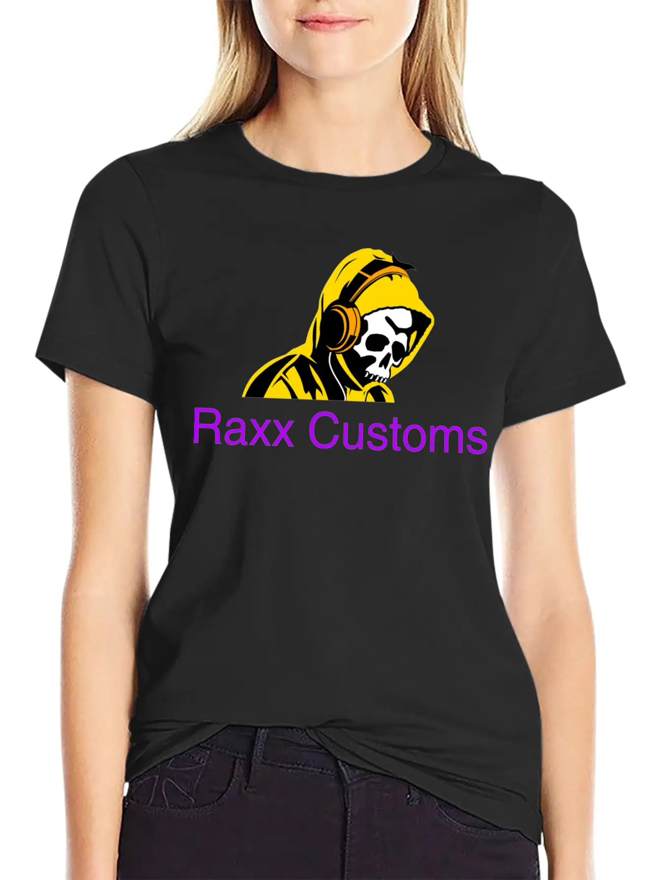 SKULL RAXX CUSTOMS Logo Yellow Timeless Short Sleeve Tee – Comfy And Minimalist Design