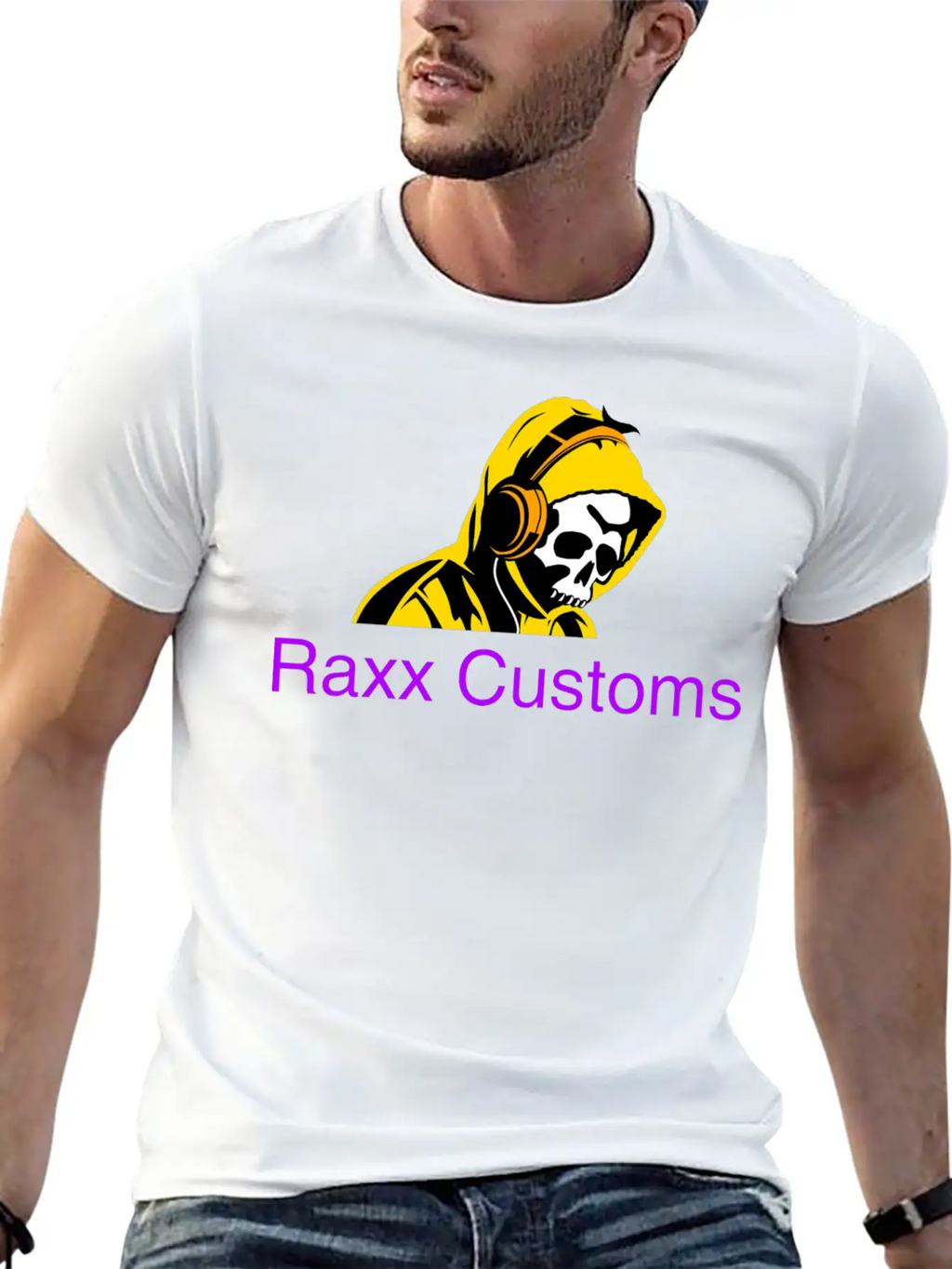 SKULL RAXX CUSTOMS Logo Yellow Timeless Short Sleeve Tee – Comfy And Minimalist Design