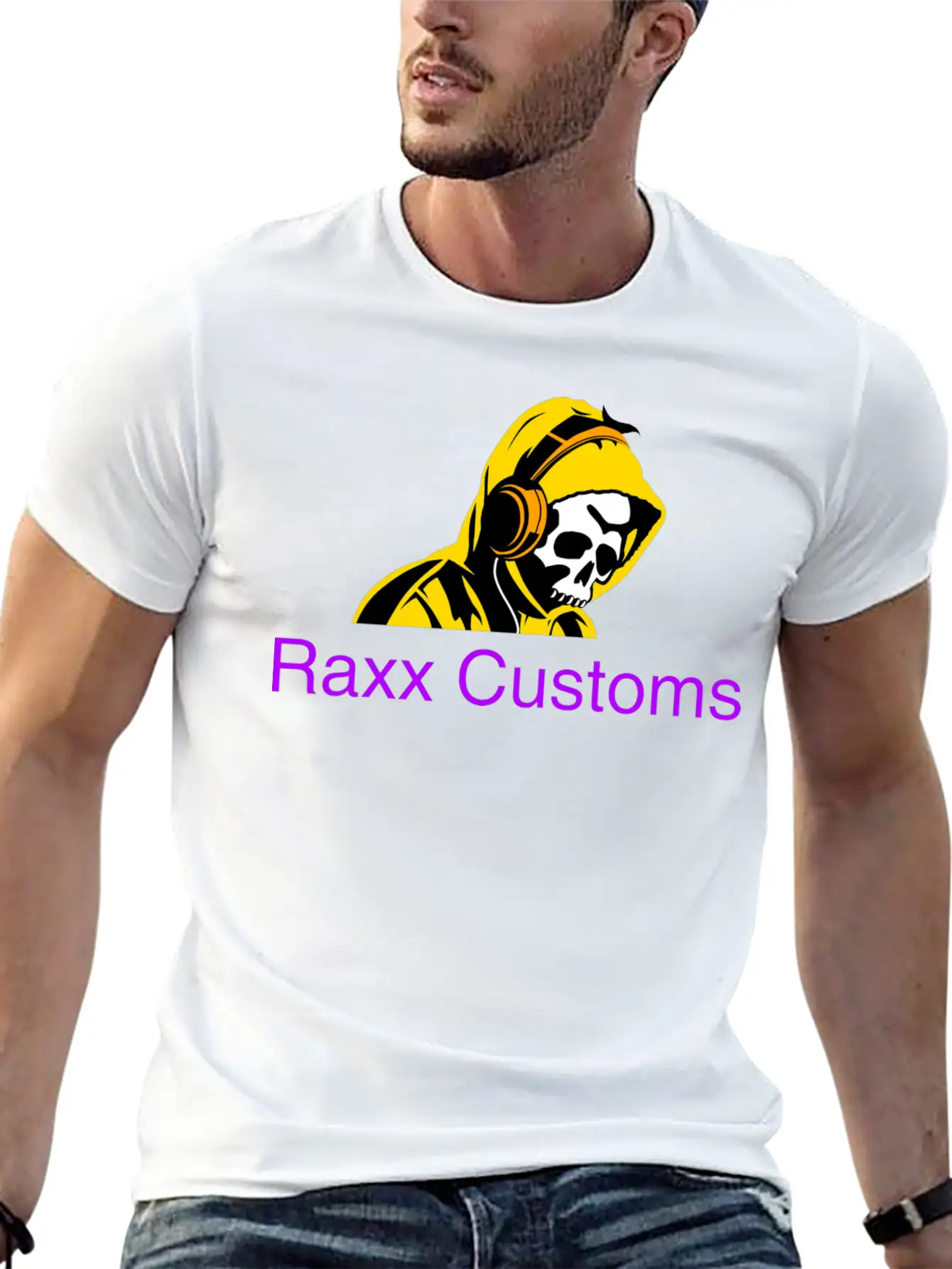 SKULL RAXX CUSTOMS Logo Yellow Timeless Short Sleeve Tee – Comfy And Minimalist Design