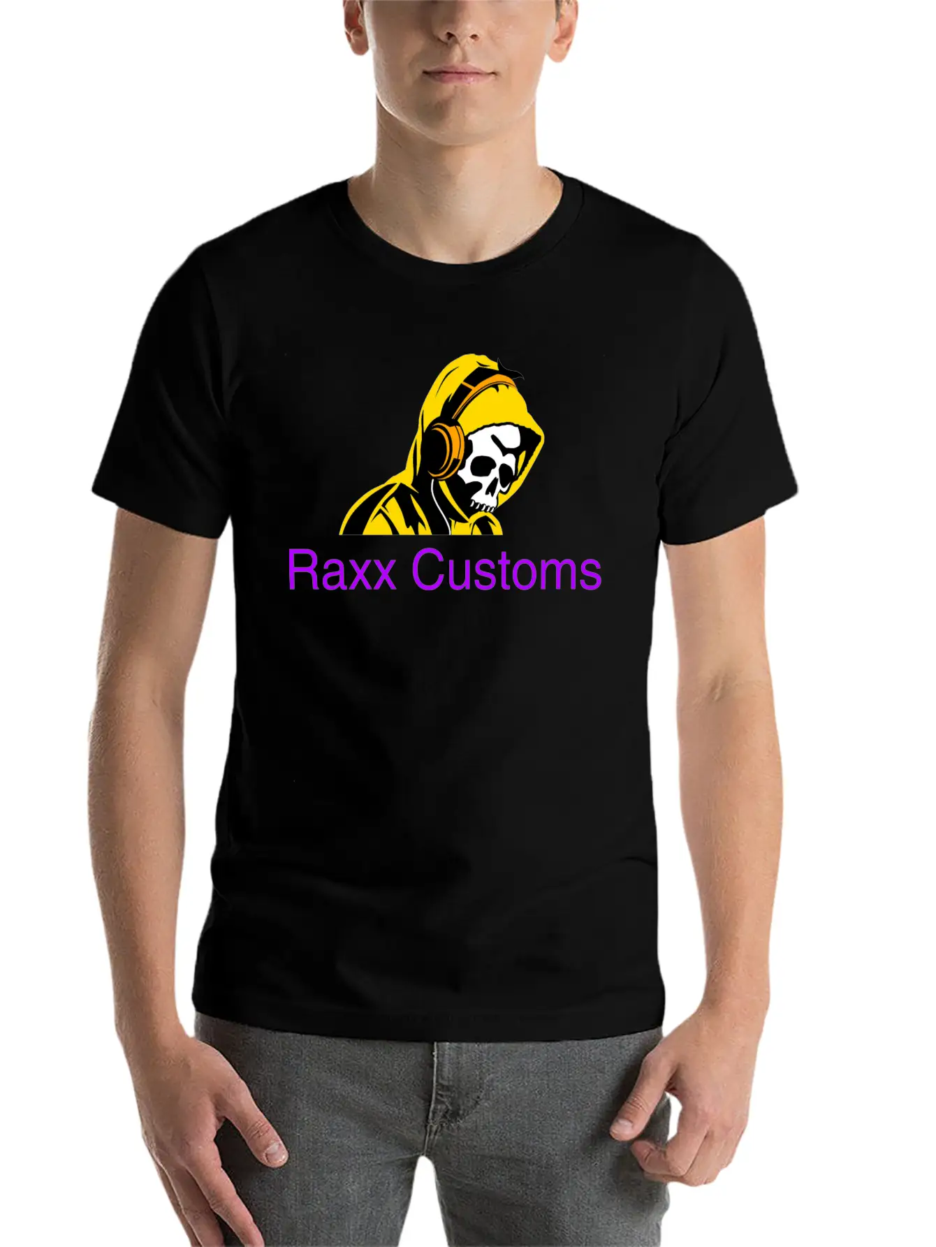 SKULL RAXX CUSTOMS Logo Yellow Timeless Short Sleeve Tee – Comfy And Minimalist Design