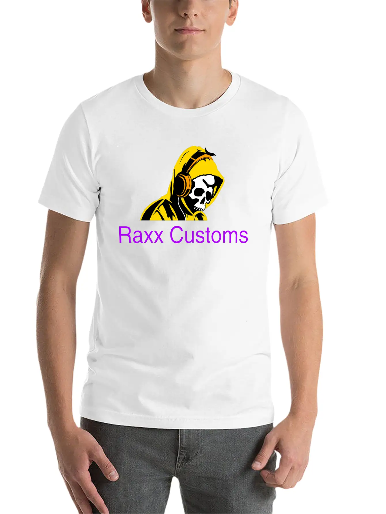 SKULL RAXX CUSTOMS Logo Yellow Timeless Short Sleeve Tee – Comfy And Minimalist Design