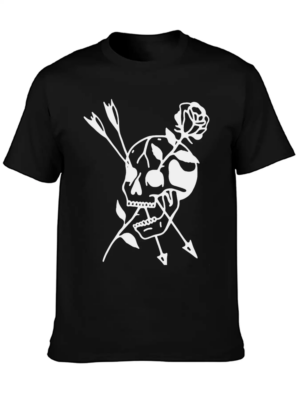 Skull Rose Basic Graphic T-Shirt – Daily Comfort In Soft Cotton