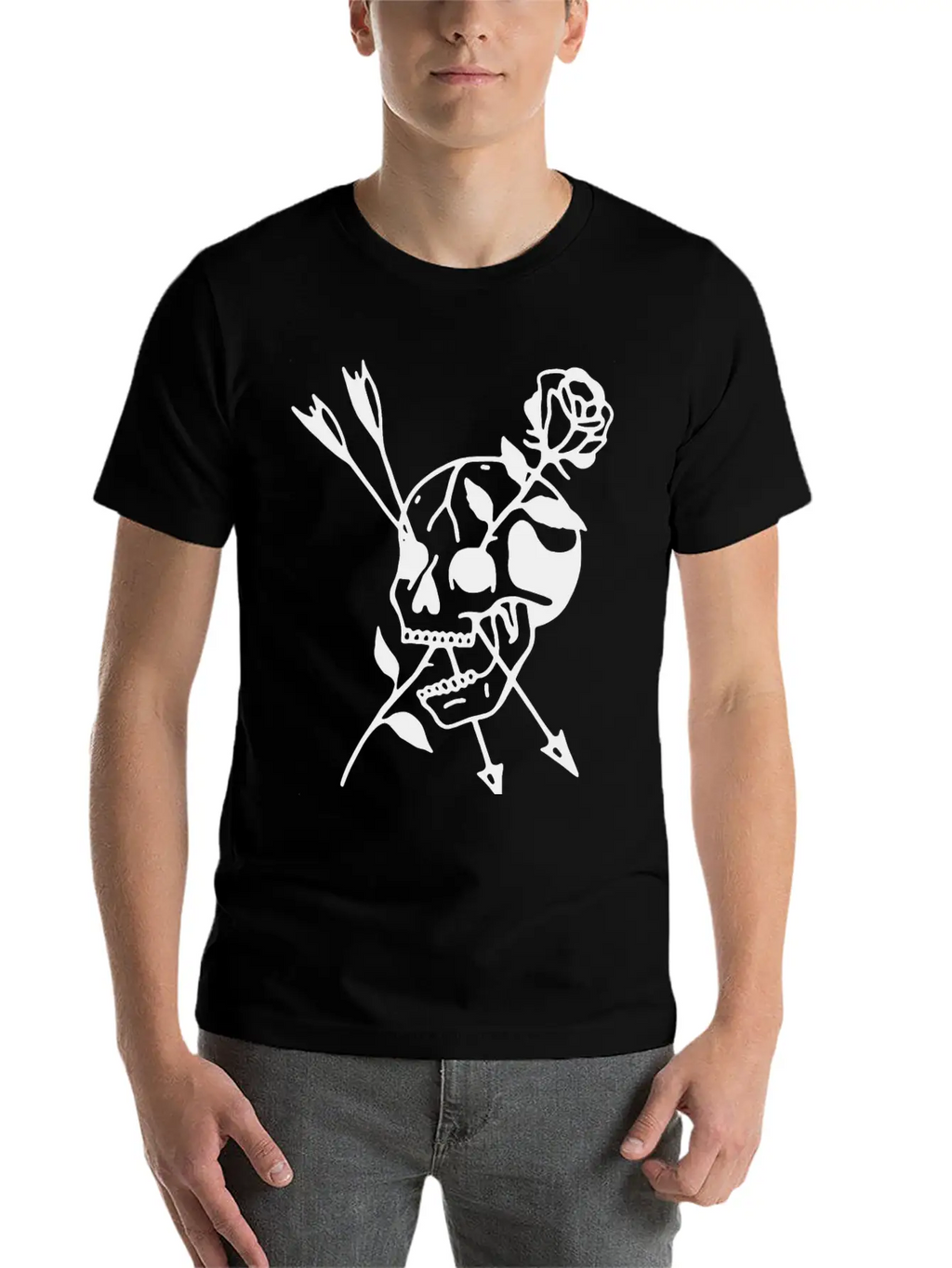 Skull Rose Basic Graphic T-Shirt – Daily Comfort In Soft Cotton