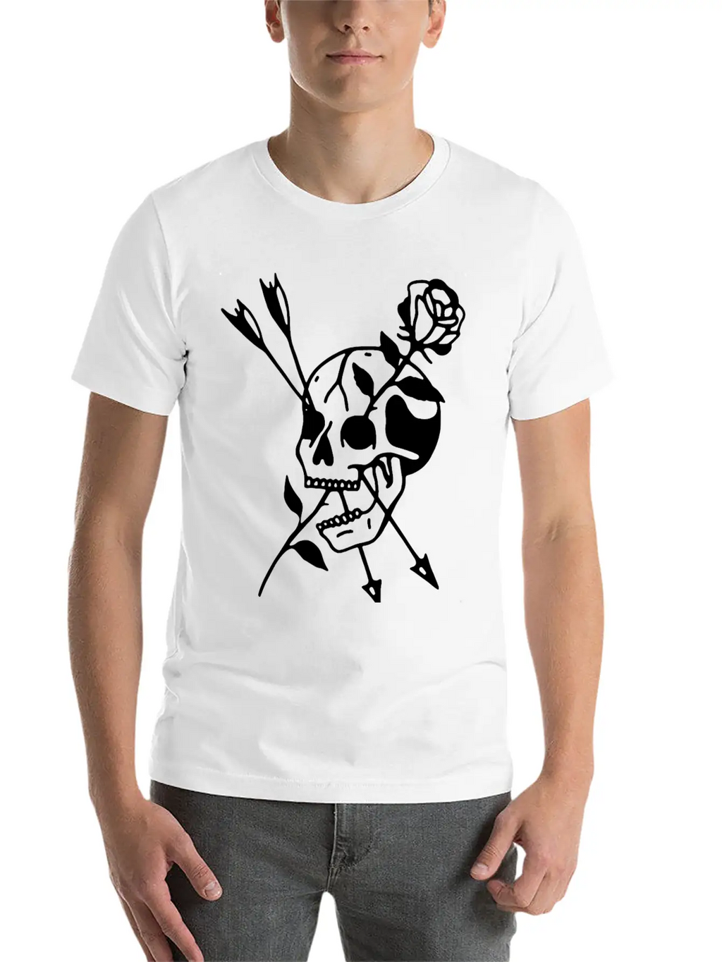 Skull Rose Basic Graphic T-Shirt – Daily Comfort In Soft Cotton