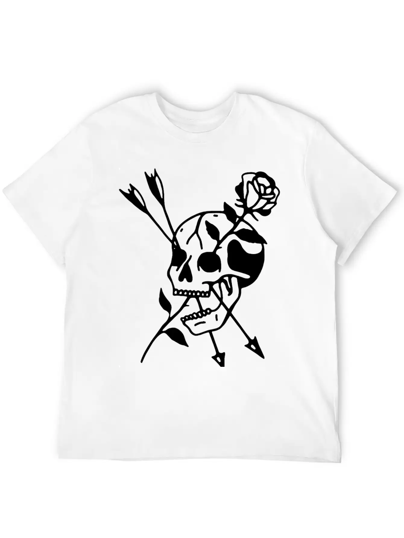 Skull Rose Basic Graphic T-Shirt – Daily Comfort In Soft Cotton