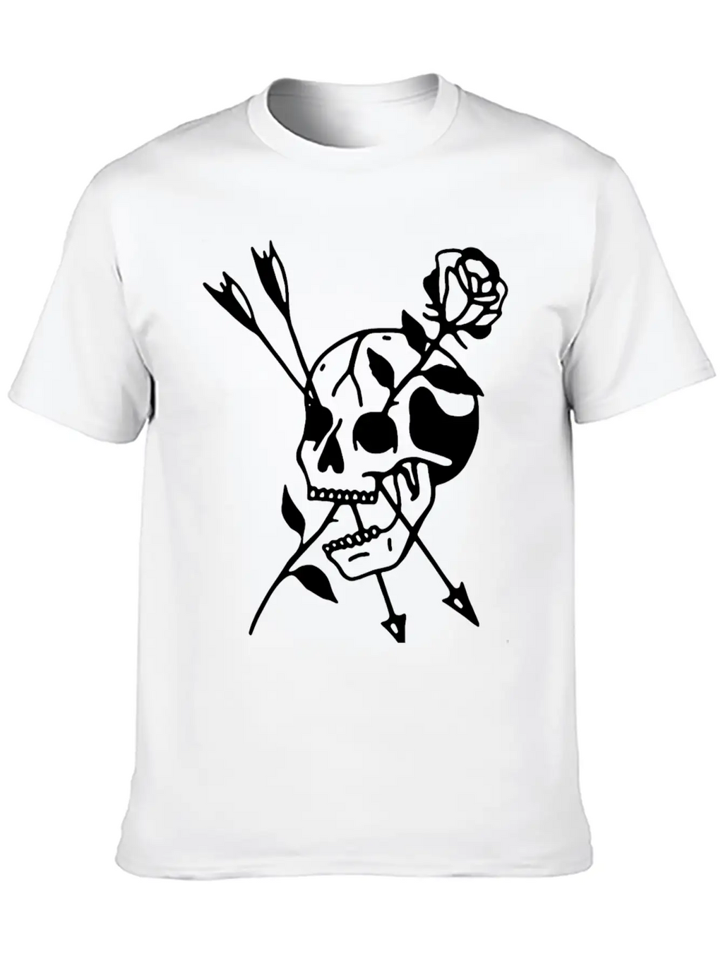 Skull Rose Basic Graphic T-Shirt – Daily Comfort In Soft Cotton