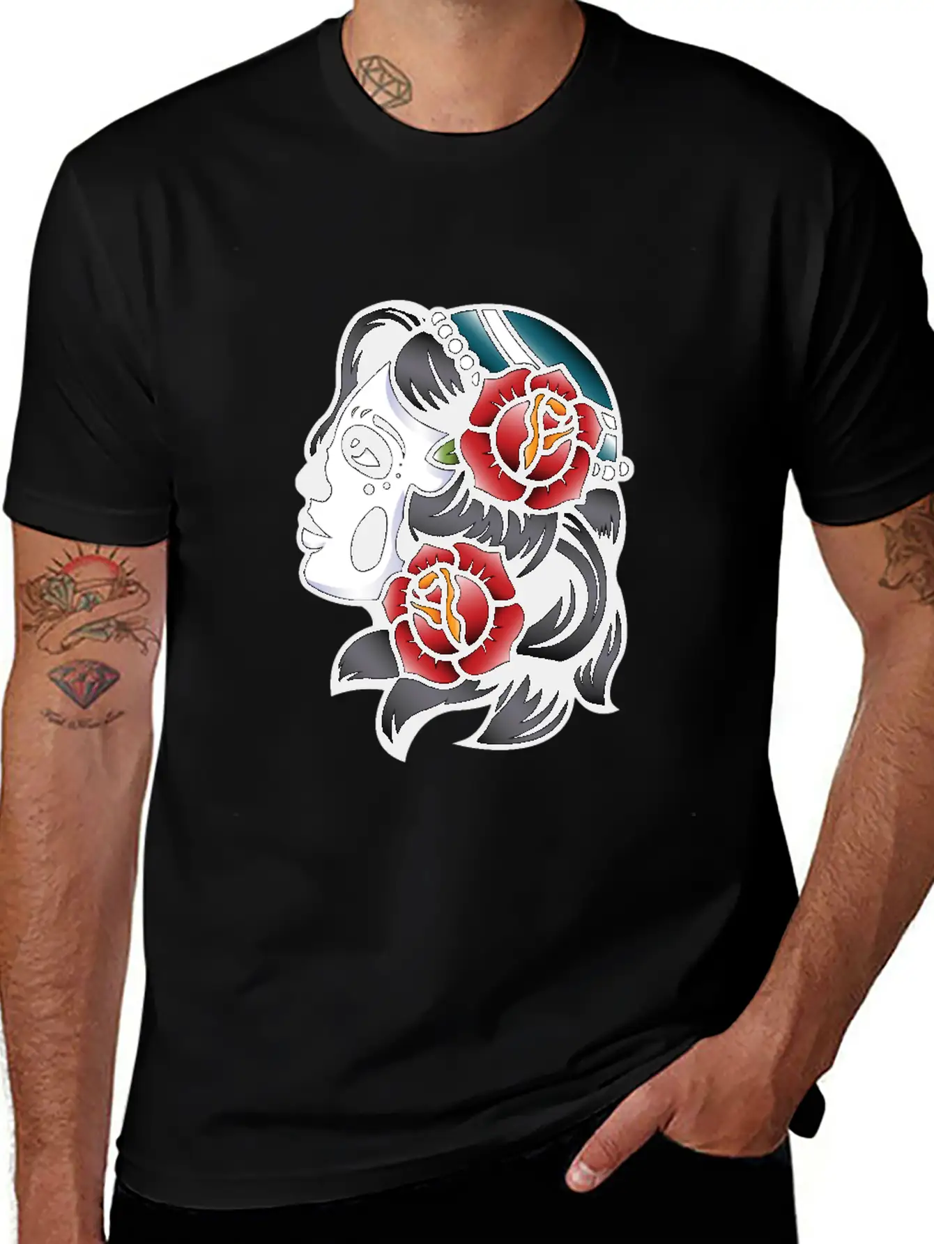 Skull Tattoo Breathable Soft Cotton T-Shirt – Timeless Casual Look