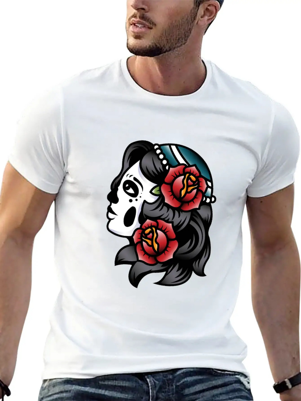 Skull Tattoo Breathable Soft Cotton T-Shirt – Timeless Casual Look