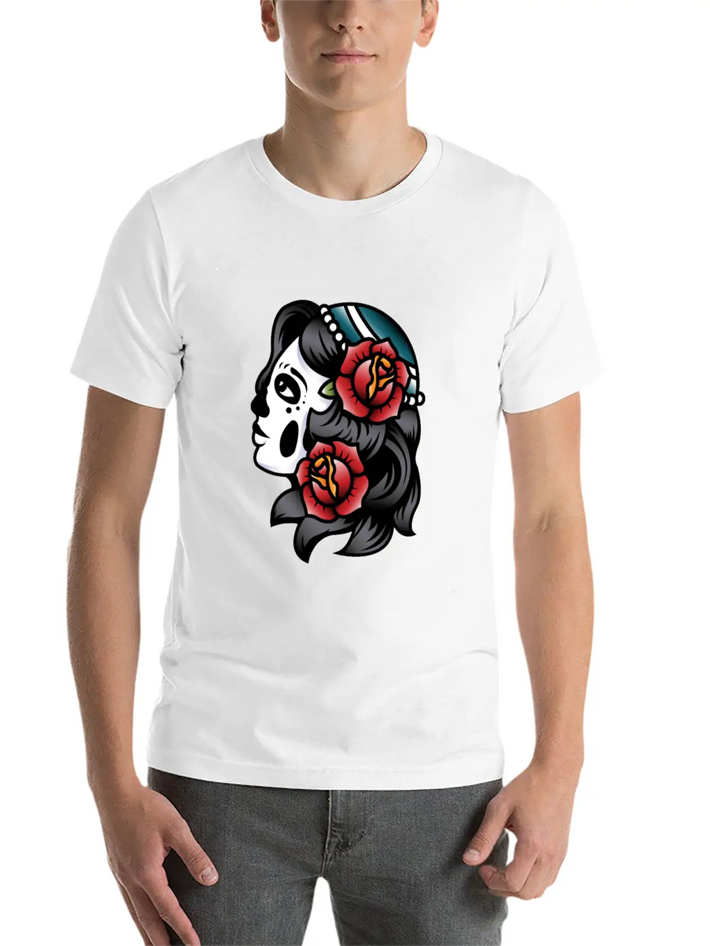 Skull Tattoo Breathable Soft Cotton T-Shirt – Timeless Casual Look