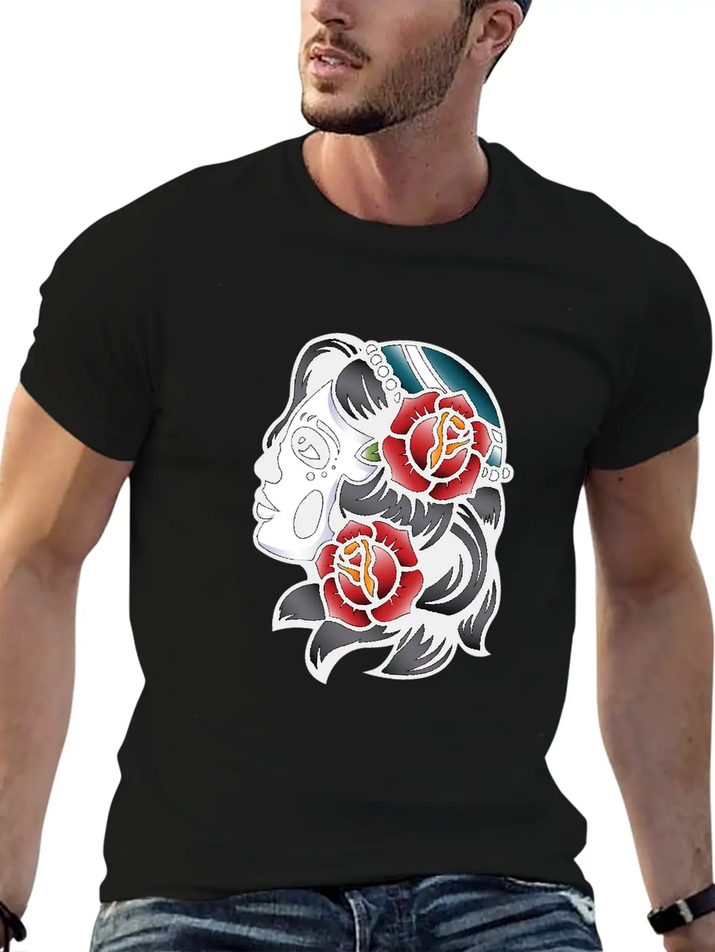 Skull Tattoo Breathable Soft Cotton T-Shirt – Timeless Casual Look