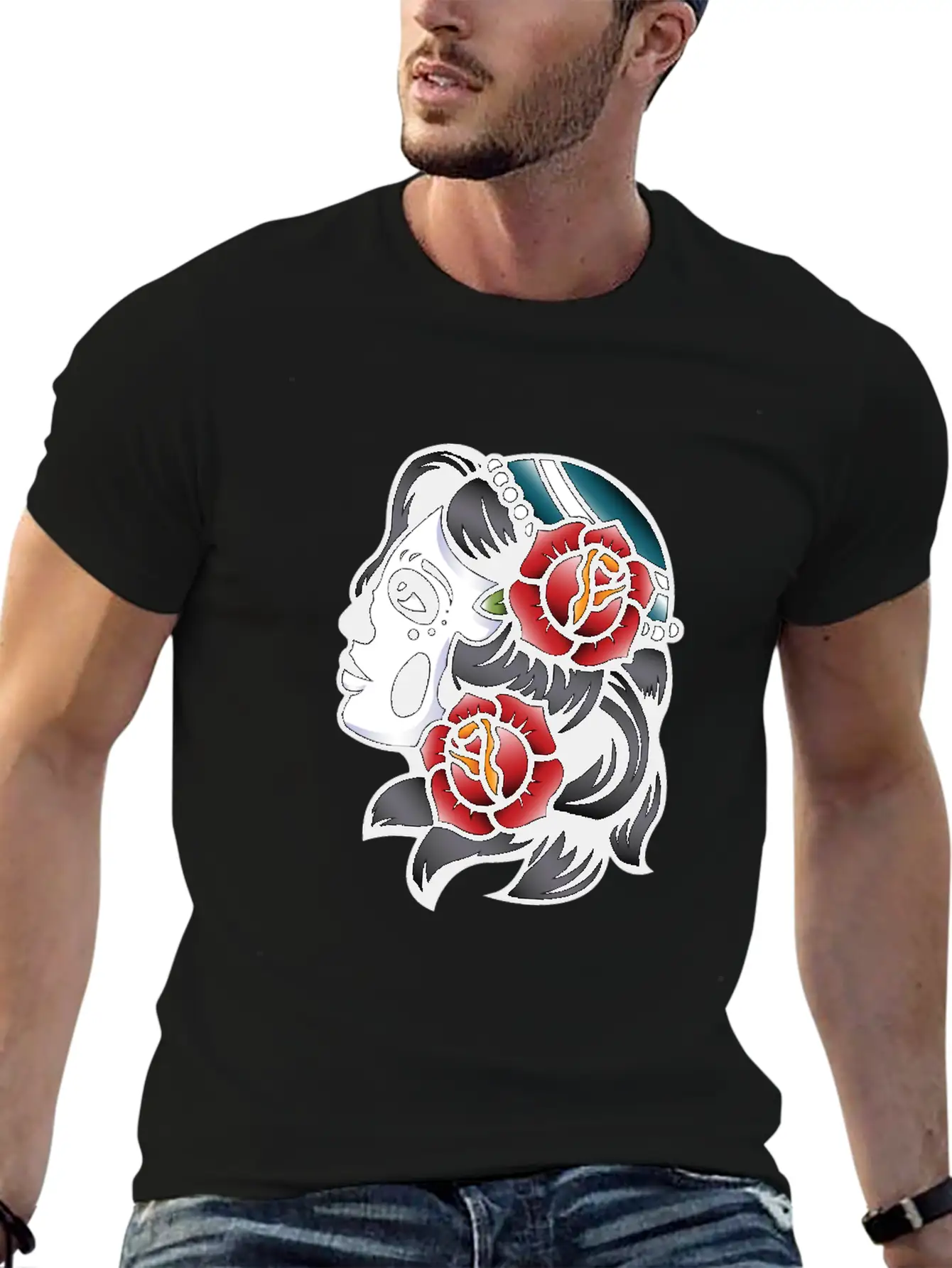 Skull Tattoo Breathable Soft Cotton T-Shirt – Timeless Casual Look