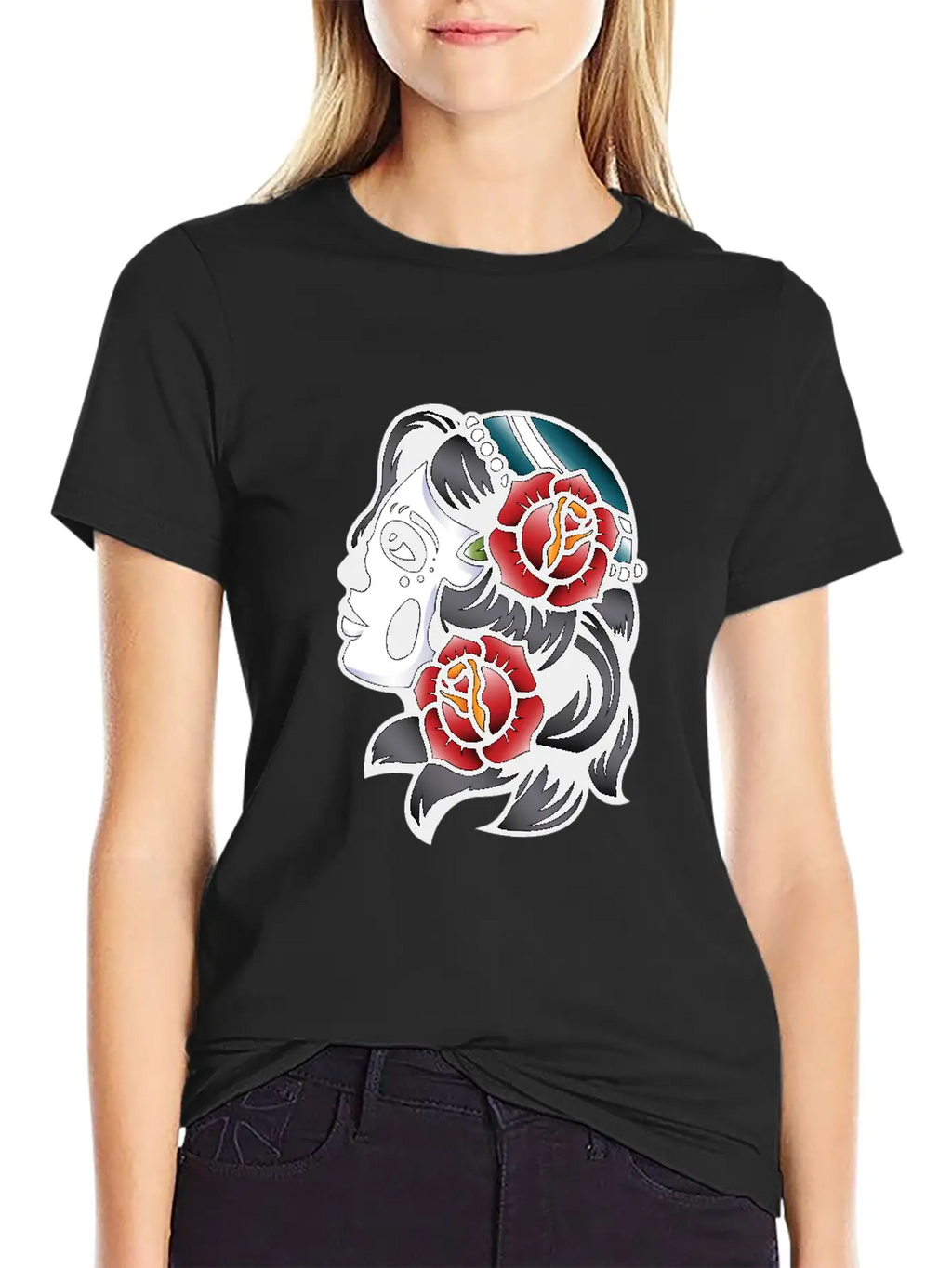 Skull Tattoo Breathable Soft Cotton T-Shirt – Timeless Casual Look