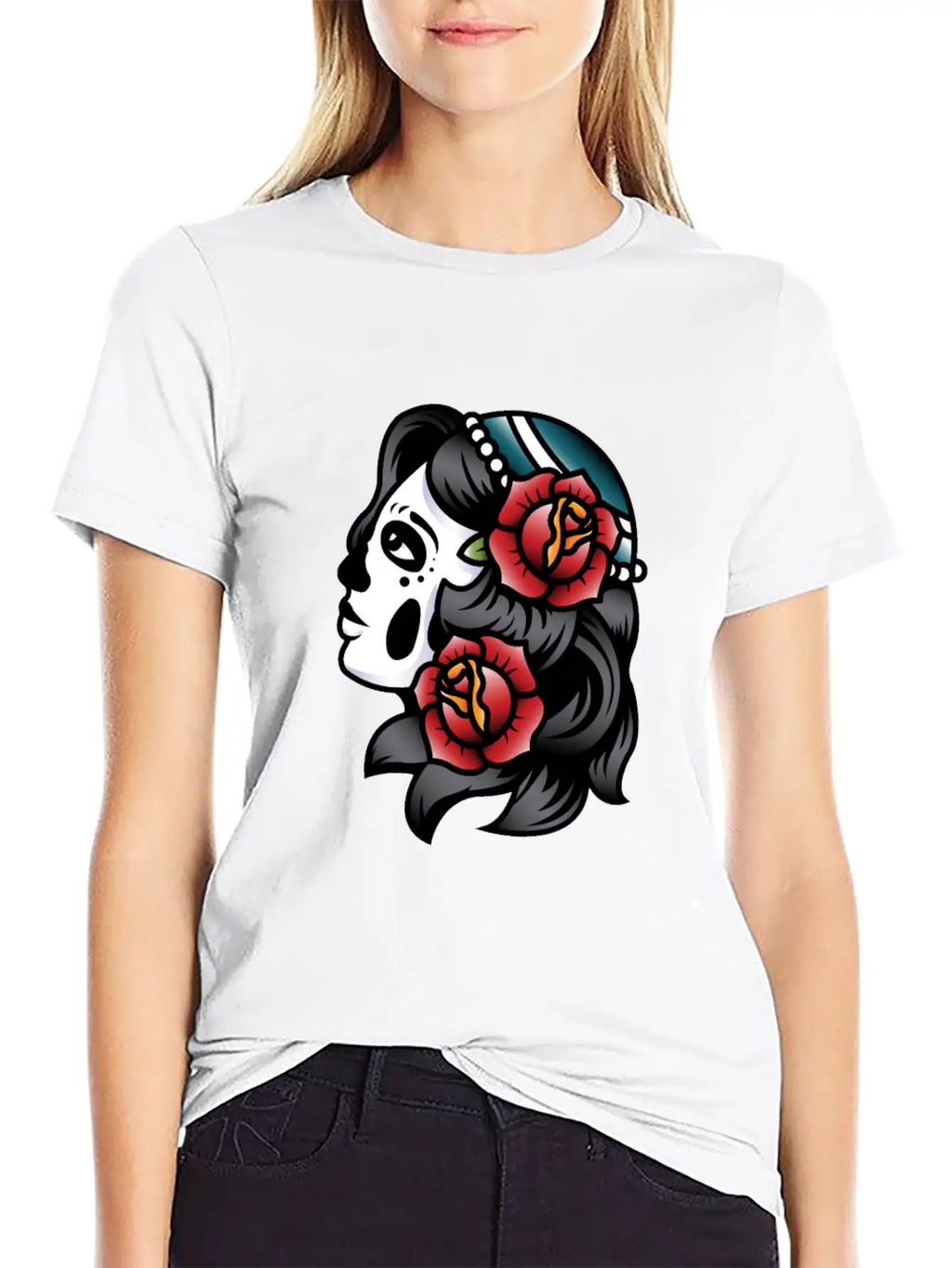 Skull Tattoo Breathable Soft Cotton T-Shirt – Timeless Casual Look
