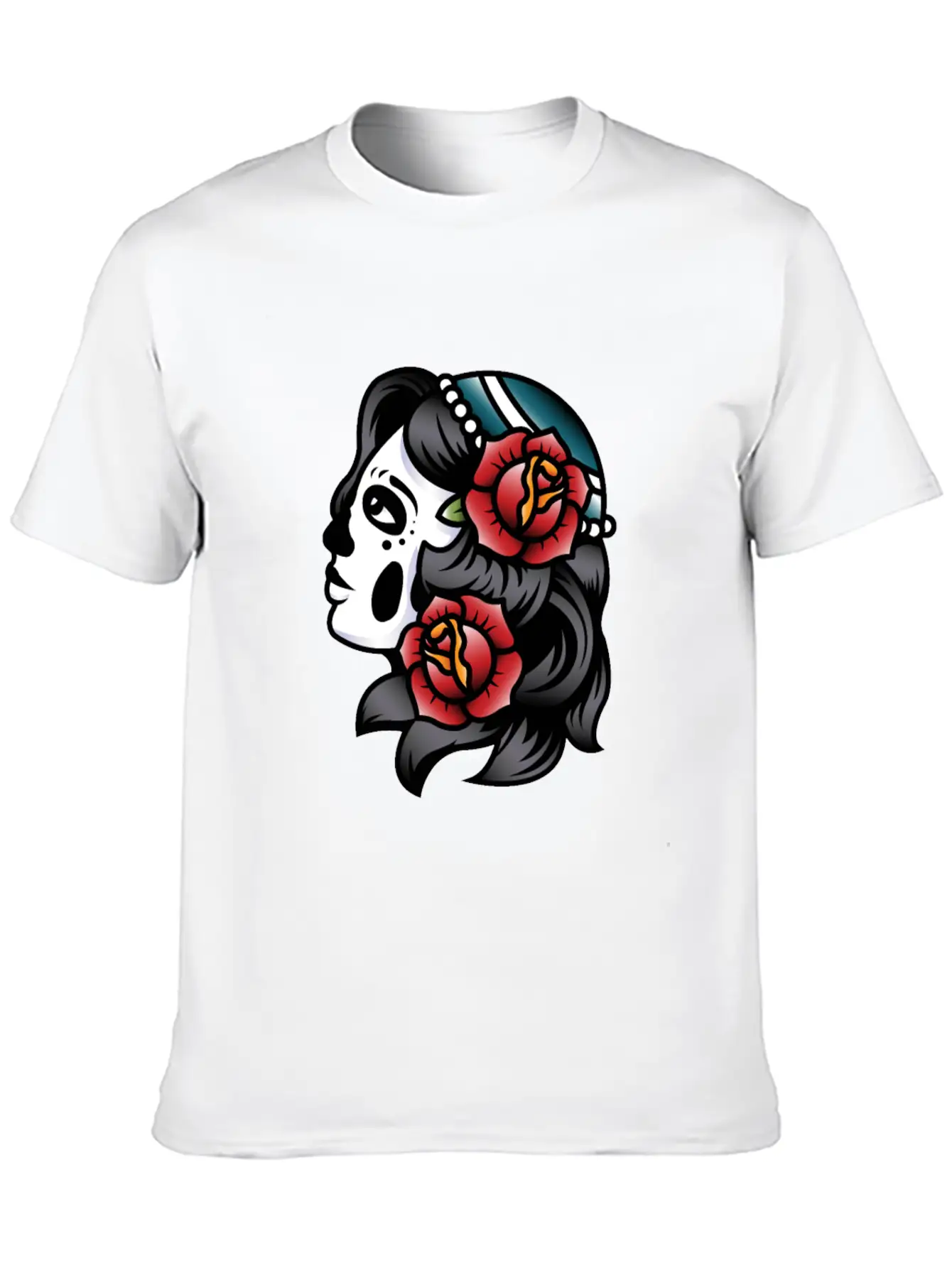 Skull Tattoo Breathable Soft Cotton T-Shirt – Timeless Casual Look