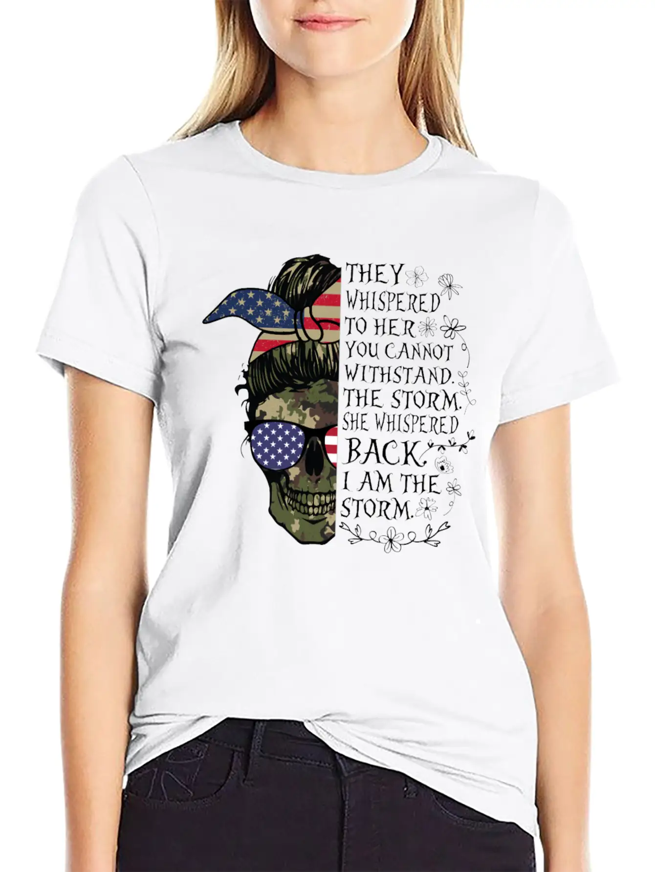 Skull Veteran Mom Timeless Short Sleeve Tee – Comfy And Minimalist Design