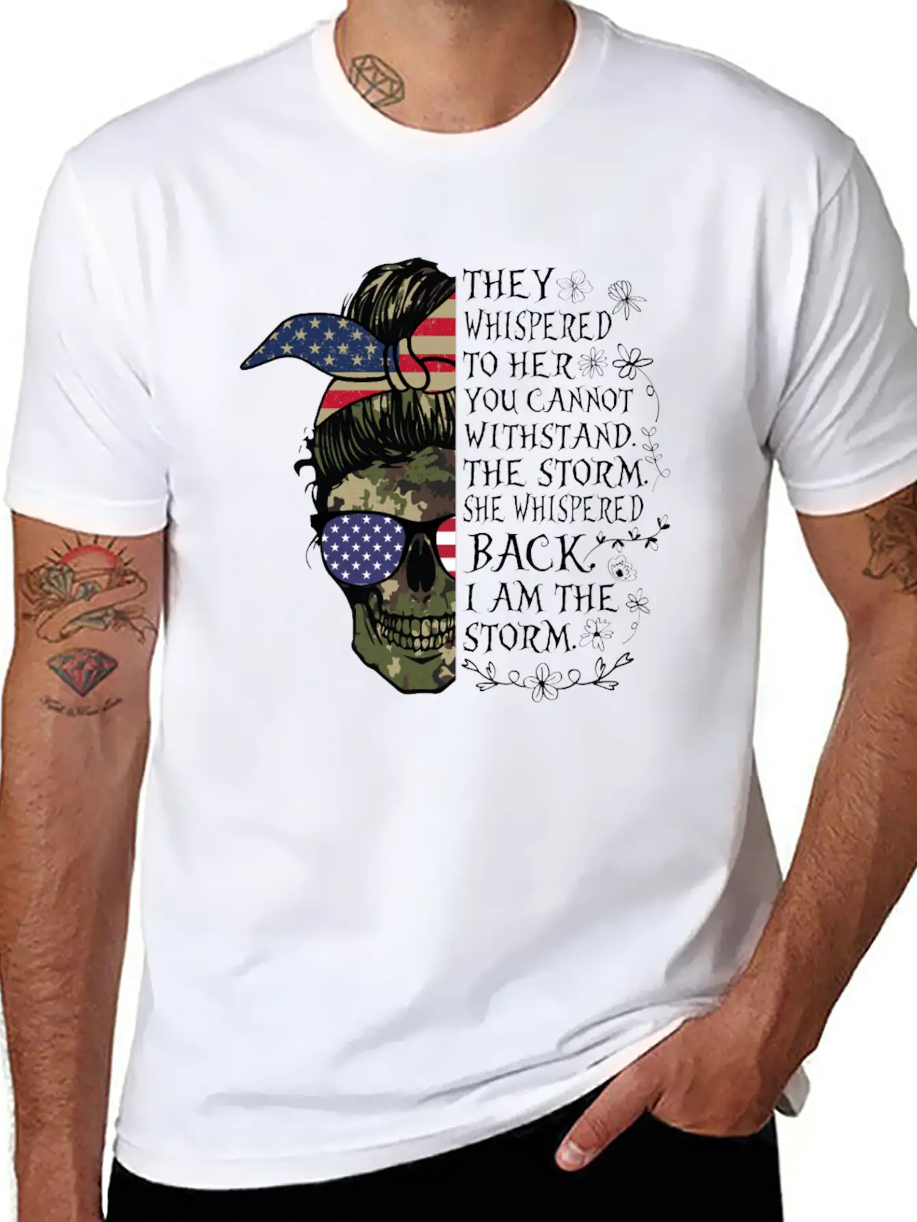 Skull Veteran Mom Timeless Short Sleeve Tee – Comfy And Minimalist Design