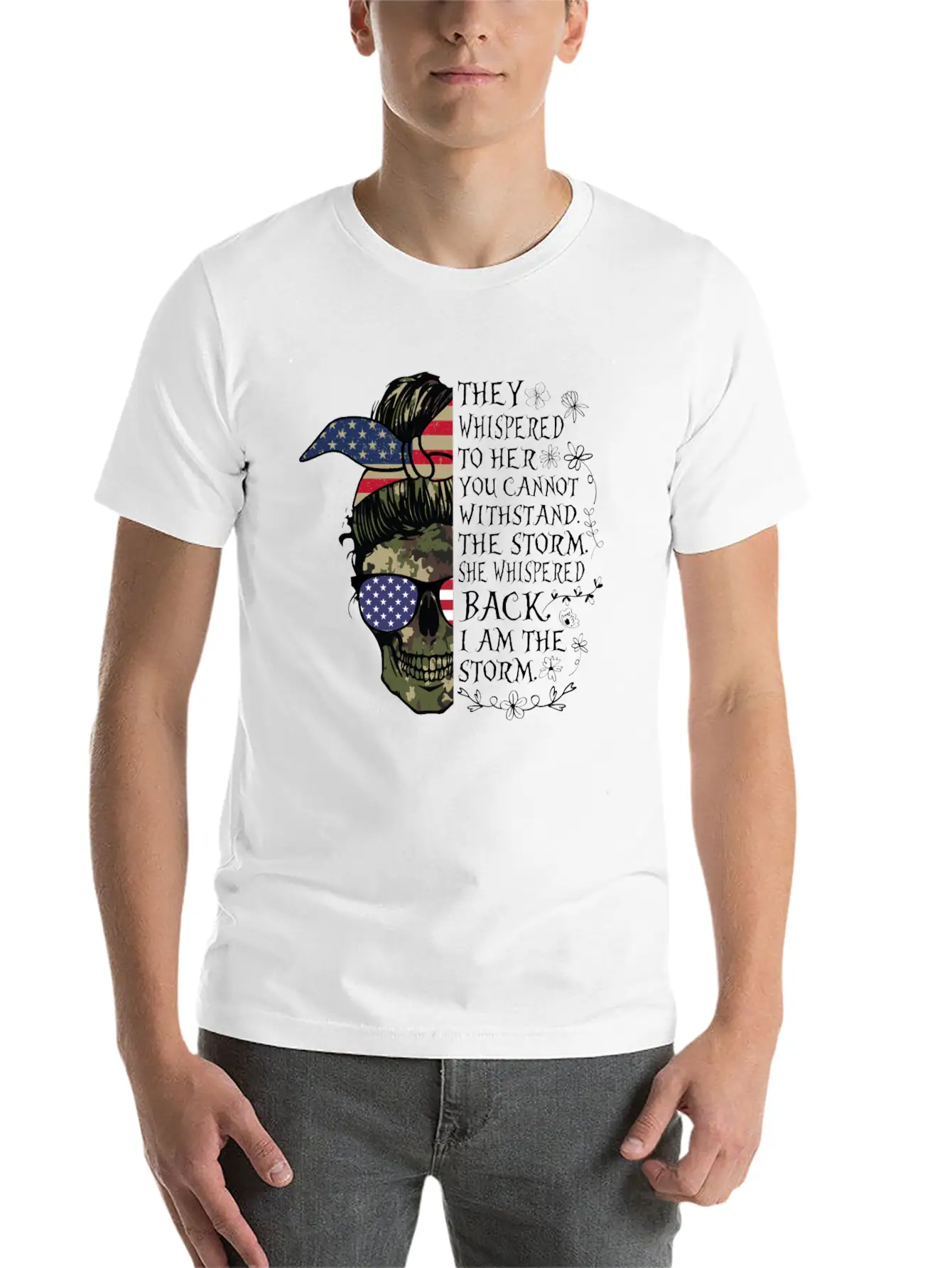 Skull Veteran Mom Timeless Short Sleeve Tee – Comfy And Minimalist Design