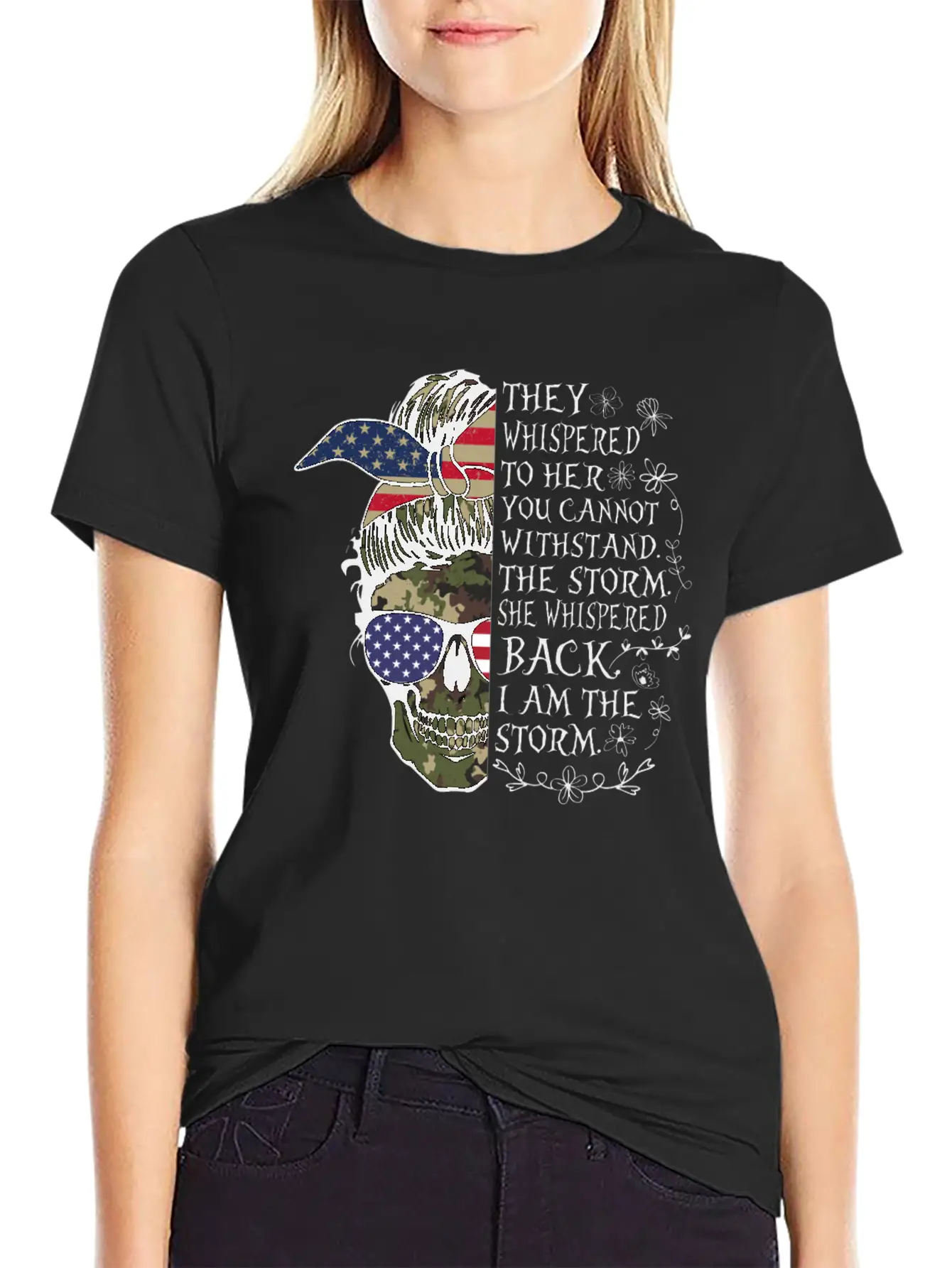Skull Veteran Mom Timeless Short Sleeve Tee – Comfy And Minimalist Design