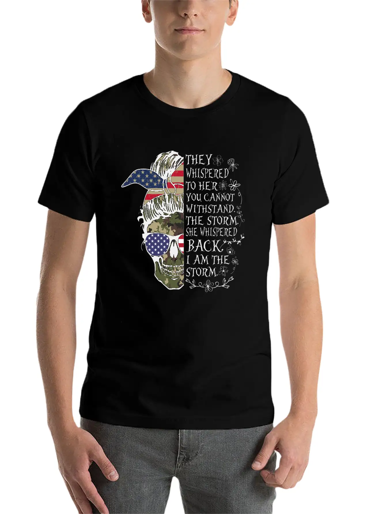 Skull Veteran Mom Timeless Short Sleeve Tee – Comfy And Minimalist Design