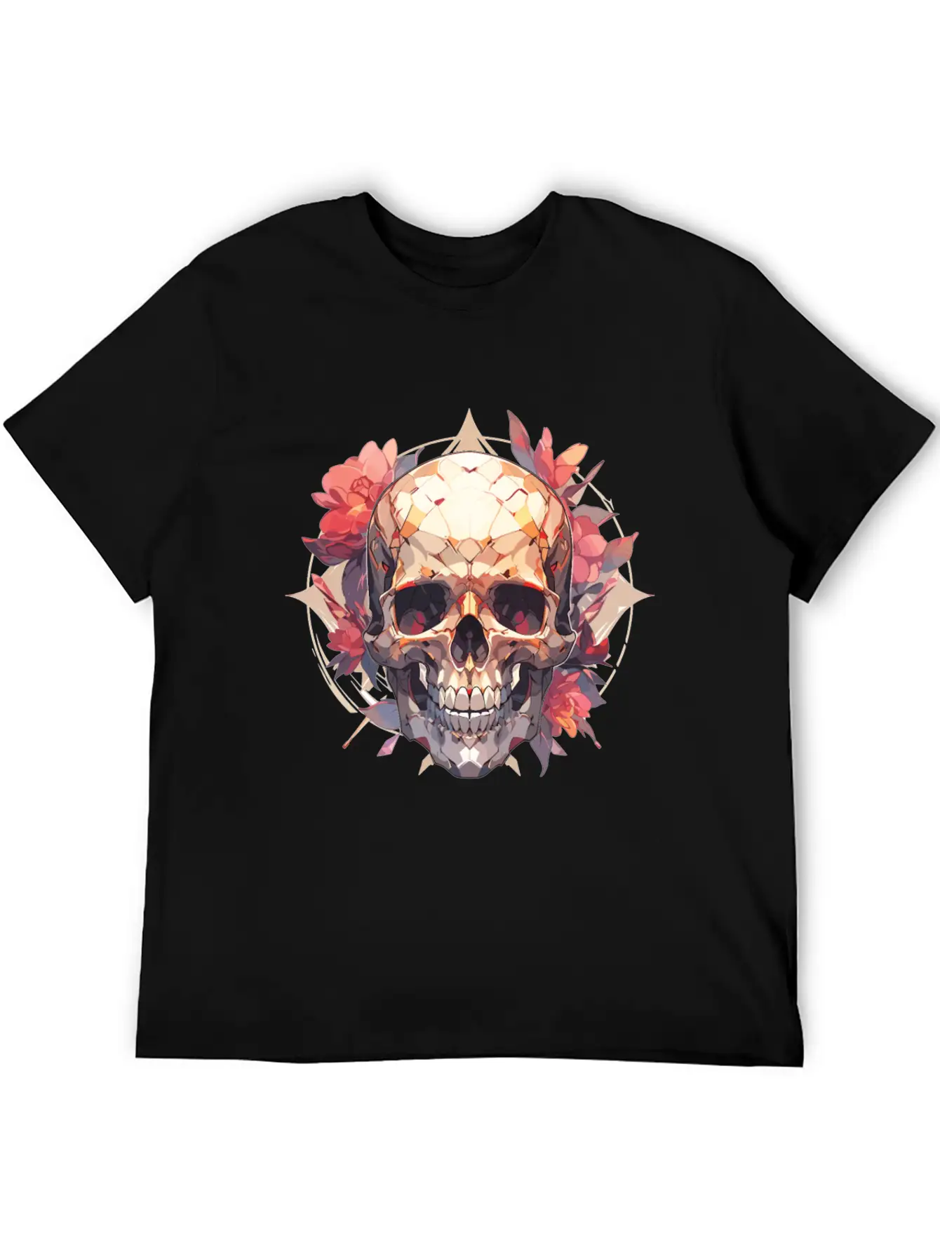 Skulls Skull Skull Skull Flowers Breathable Graphic T-Shirt – Perfect For Casual Days