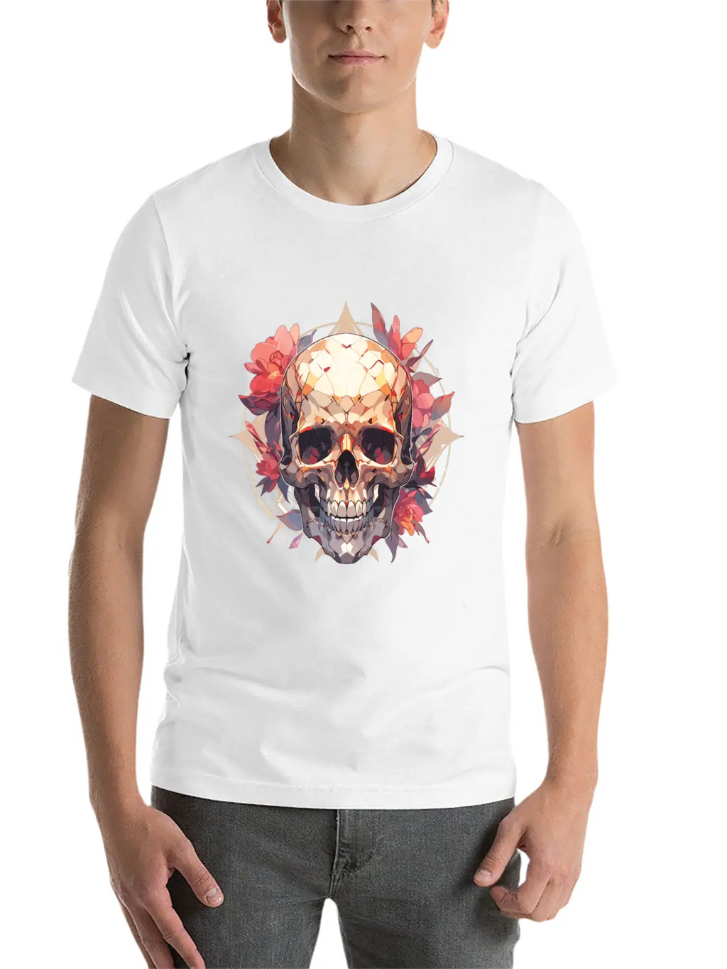 Skulls Skull Skull Skull Flowers Breathable Graphic T-Shirt – Perfect For Casual Days