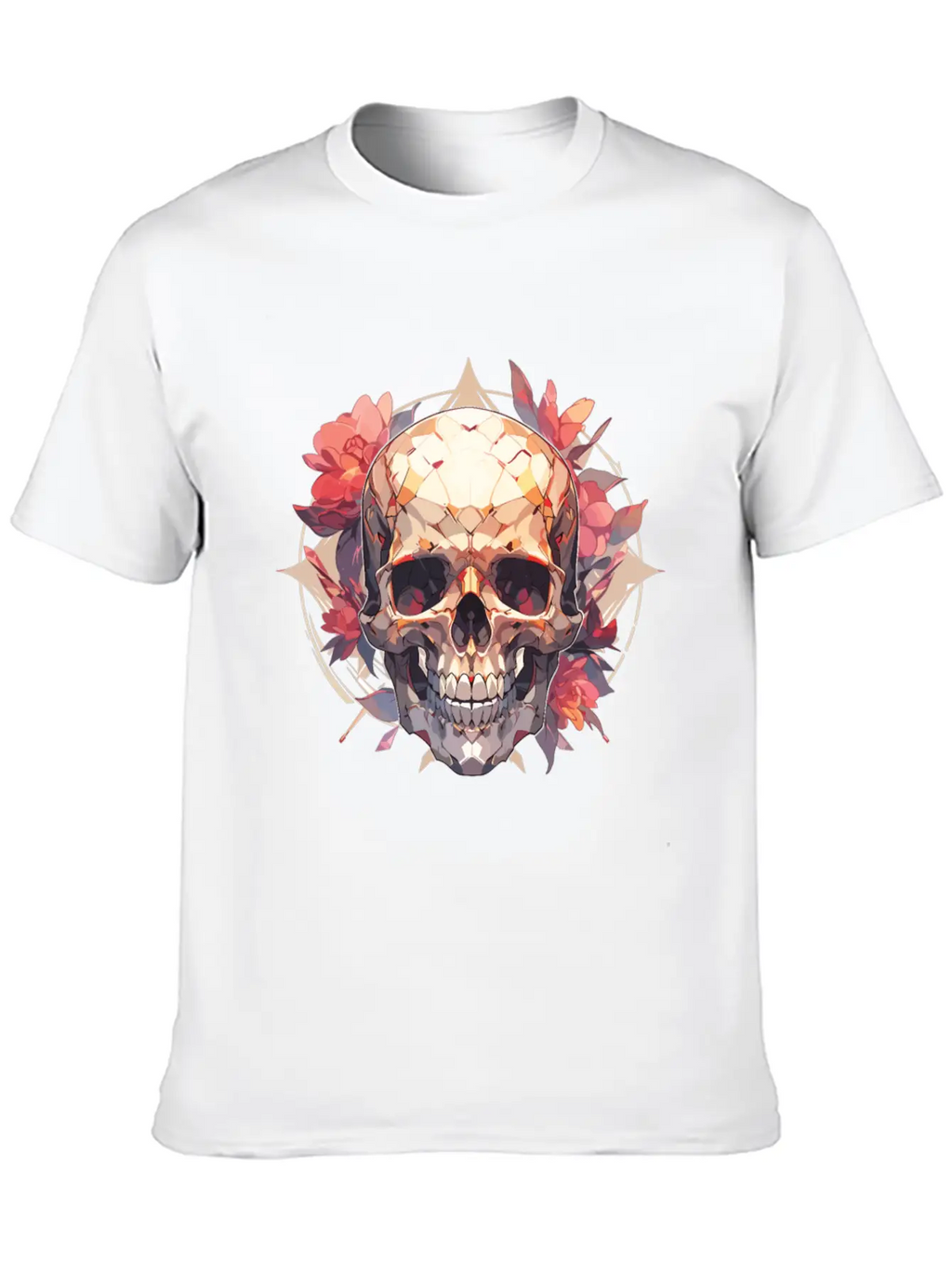 Skulls Skull Skull Skull Flowers Breathable Graphic T-Shirt – Perfect For Casual Days