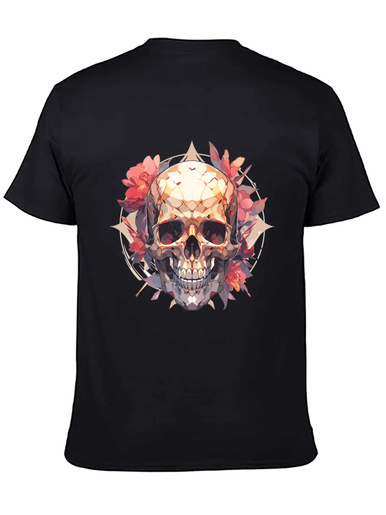 Skulls Skull Skull Skull Flowers Breathable Graphic T-Shirt – Perfect For Casual Days