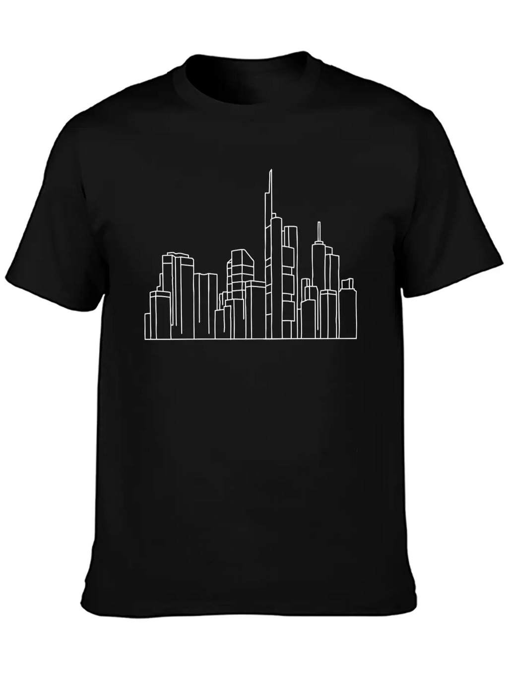 Skyline Of Frankfurt Unisex Casual T-Shirt – Clean Design For Daily Comfort